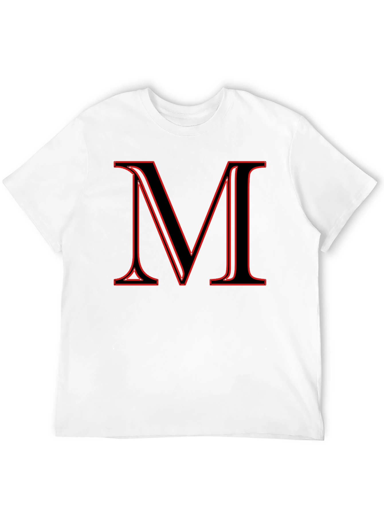 Bold Initial M Black T-Shirt