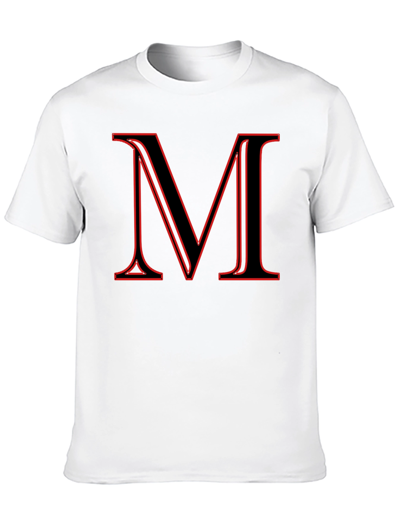 Bold Initial M Black T-Shirt