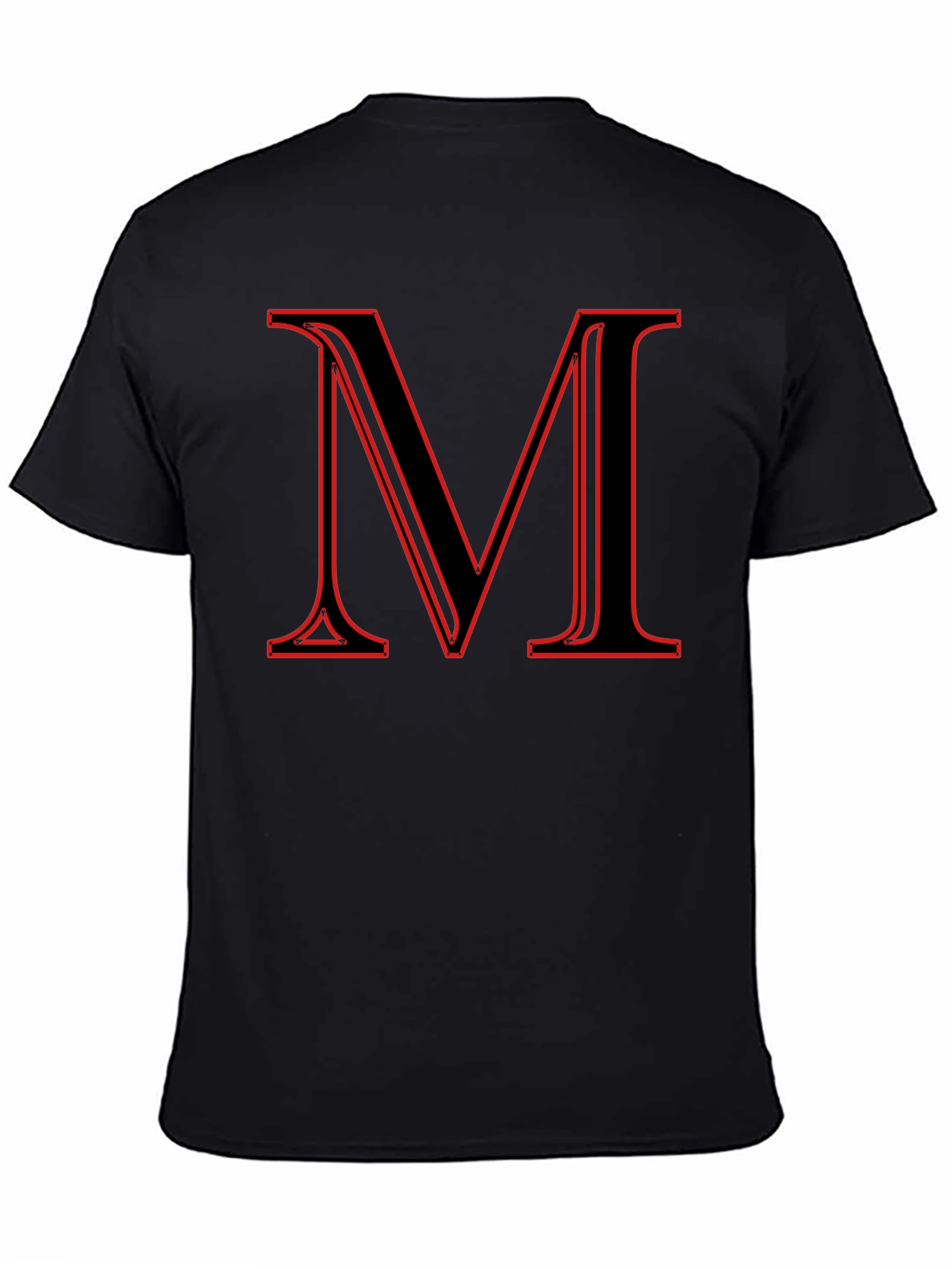 Bold Initial M Black T-Shirt