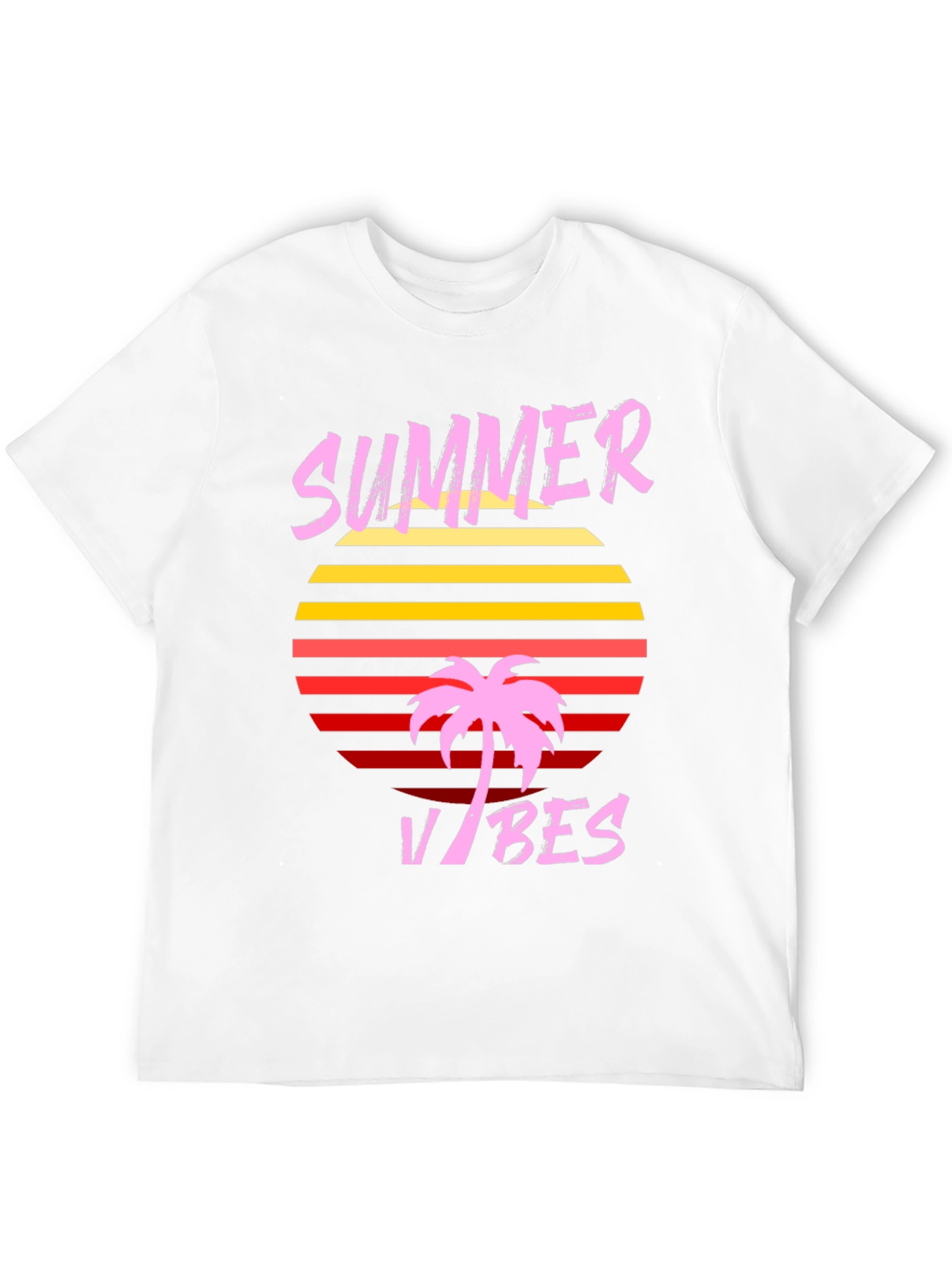 Summer Vibes Graphic T-Shirt - Retro Palm Tree Design