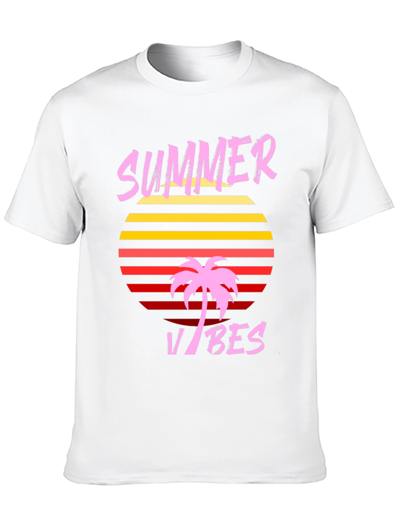 Summer Vibes Graphic T-Shirt - Retro Palm Tree Design