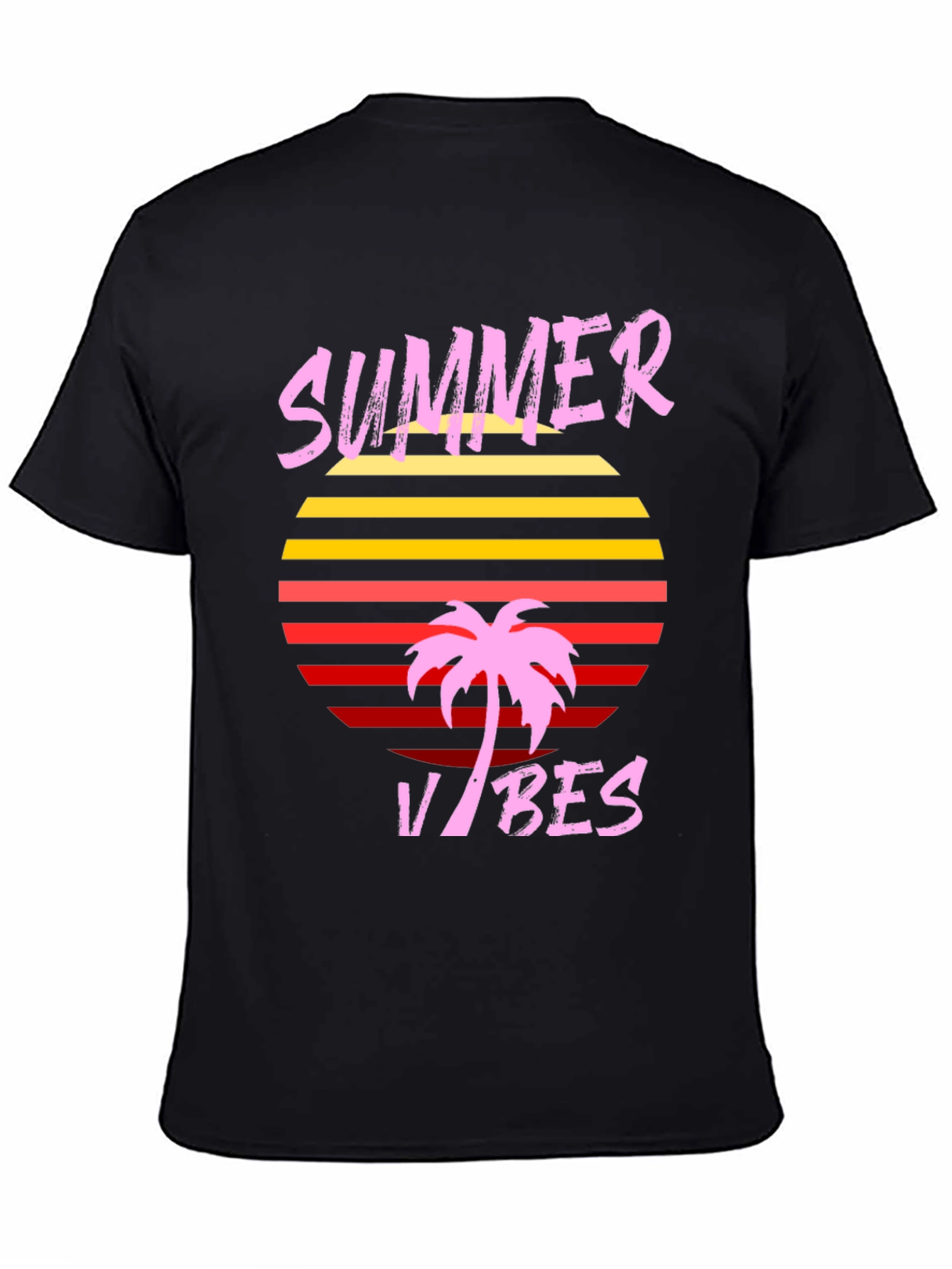 Summer Vibes Graphic T-Shirt - Retro Palm Tree Design