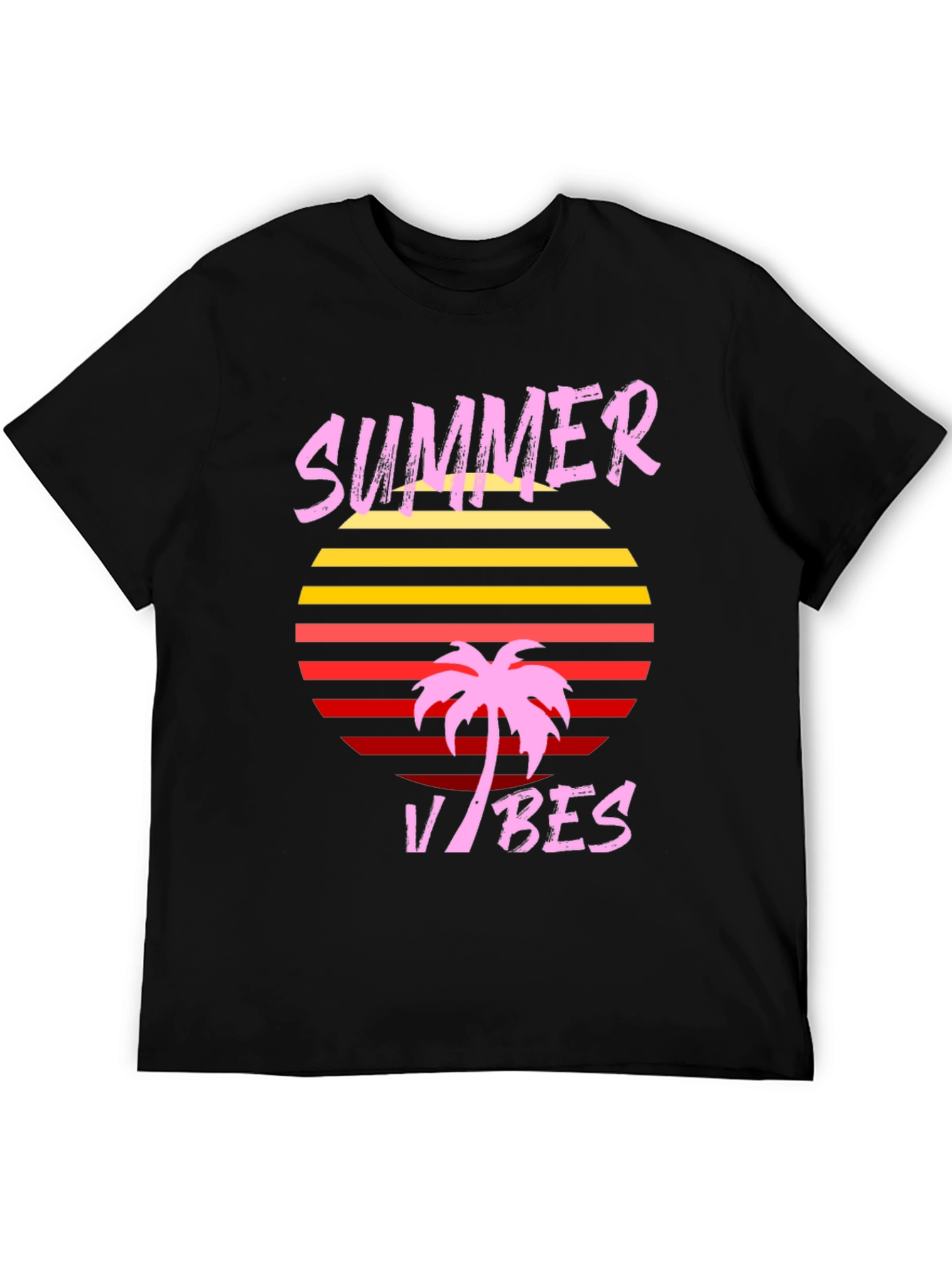 Summer Vibes Graphic T-Shirt - Retro Palm Tree Design
