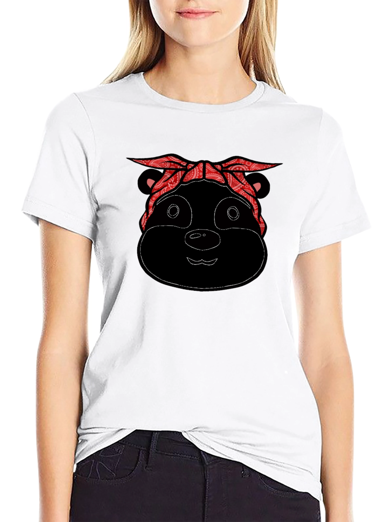 Bandana Bear Black T-Shirt