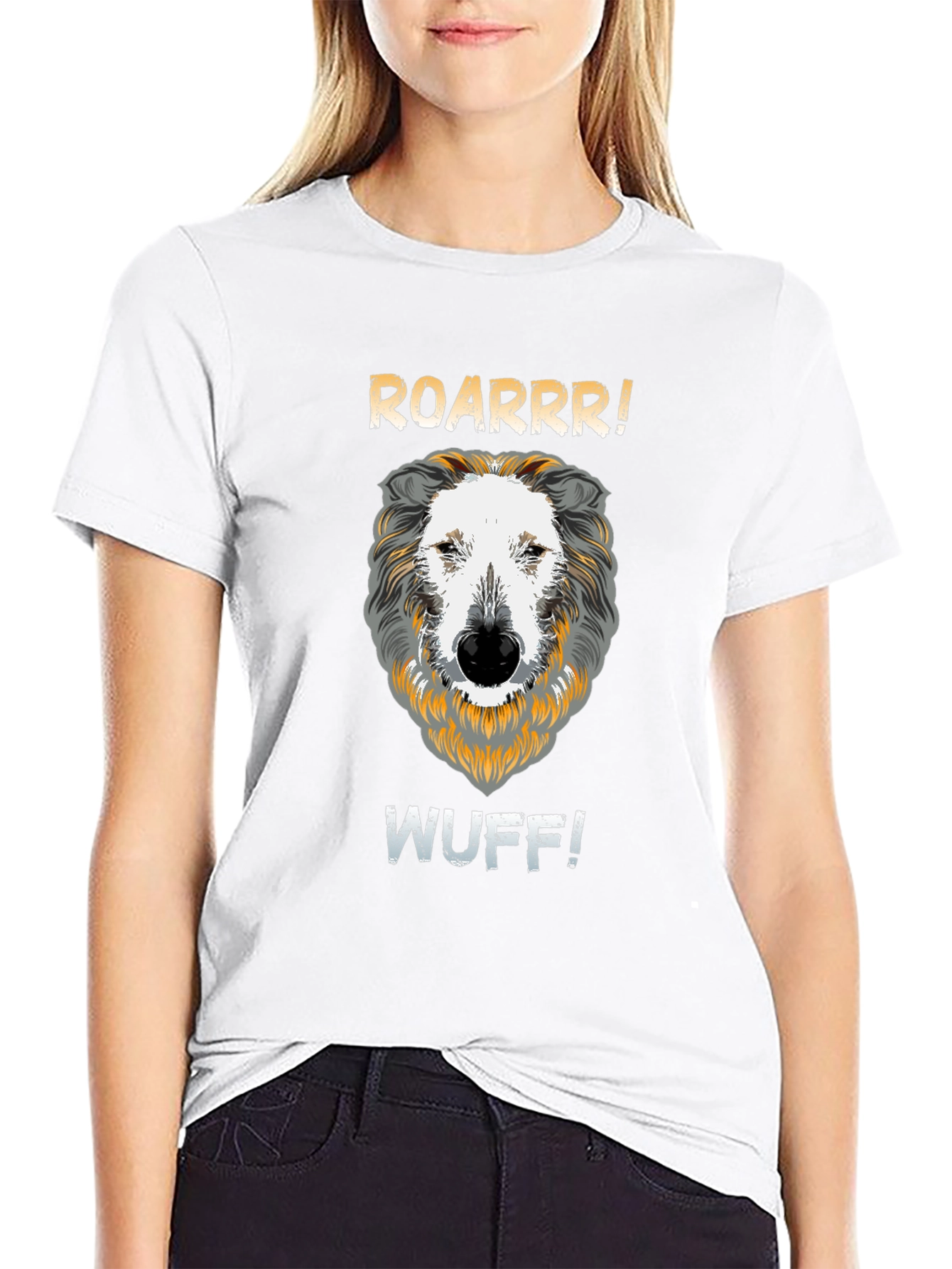Roarrr Wuff Dog T-Shirt