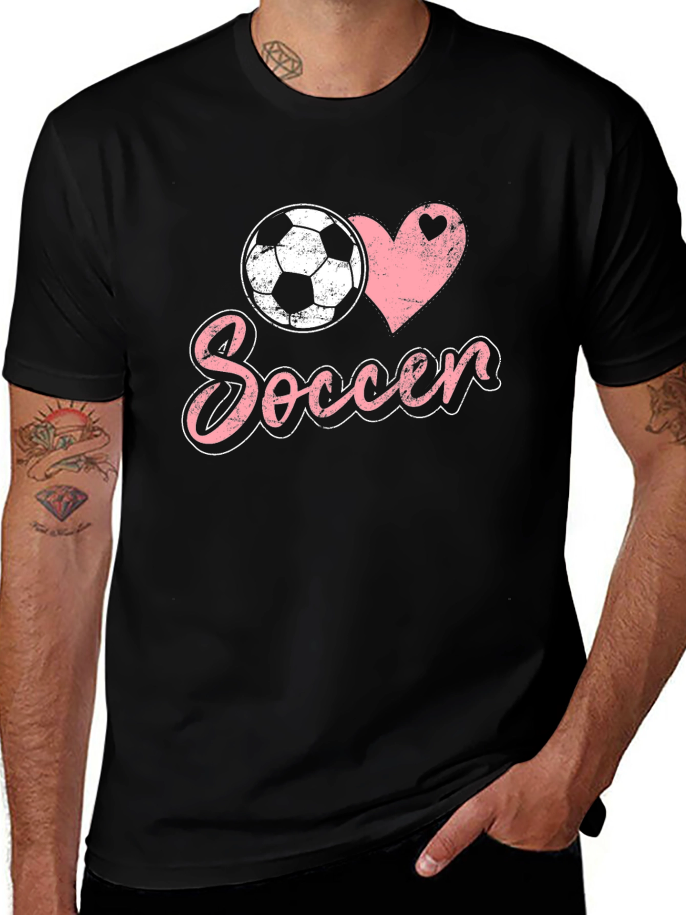 I Love Soccer Graphic T-Shirt