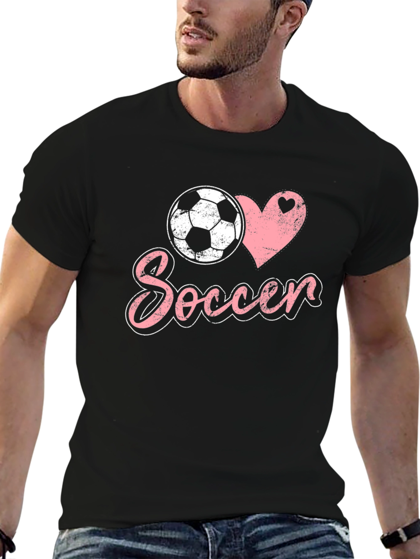 I Love Soccer Graphic T-Shirt
