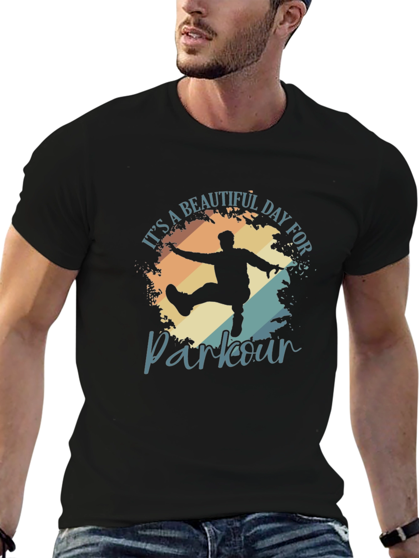 Parkour Graphic T-Shirt - Black