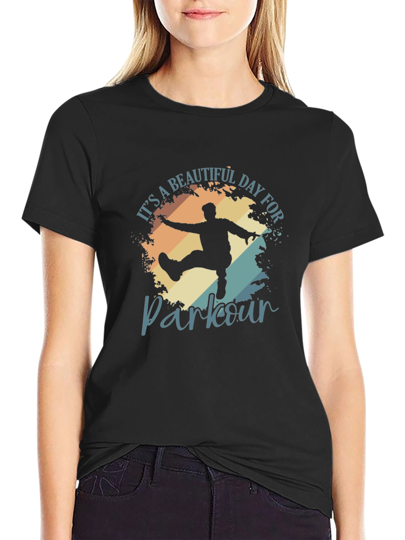 Parkour Graphic T-Shirt - Black