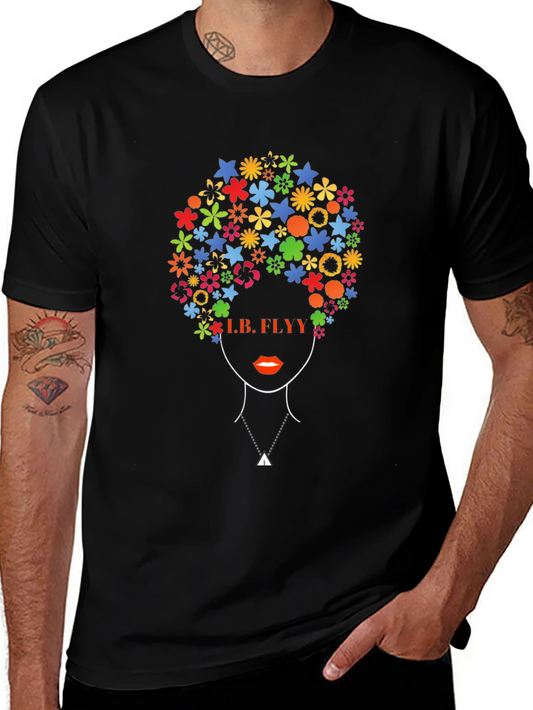 Floral Afro T-Shirt - Unisex Graphic Tee