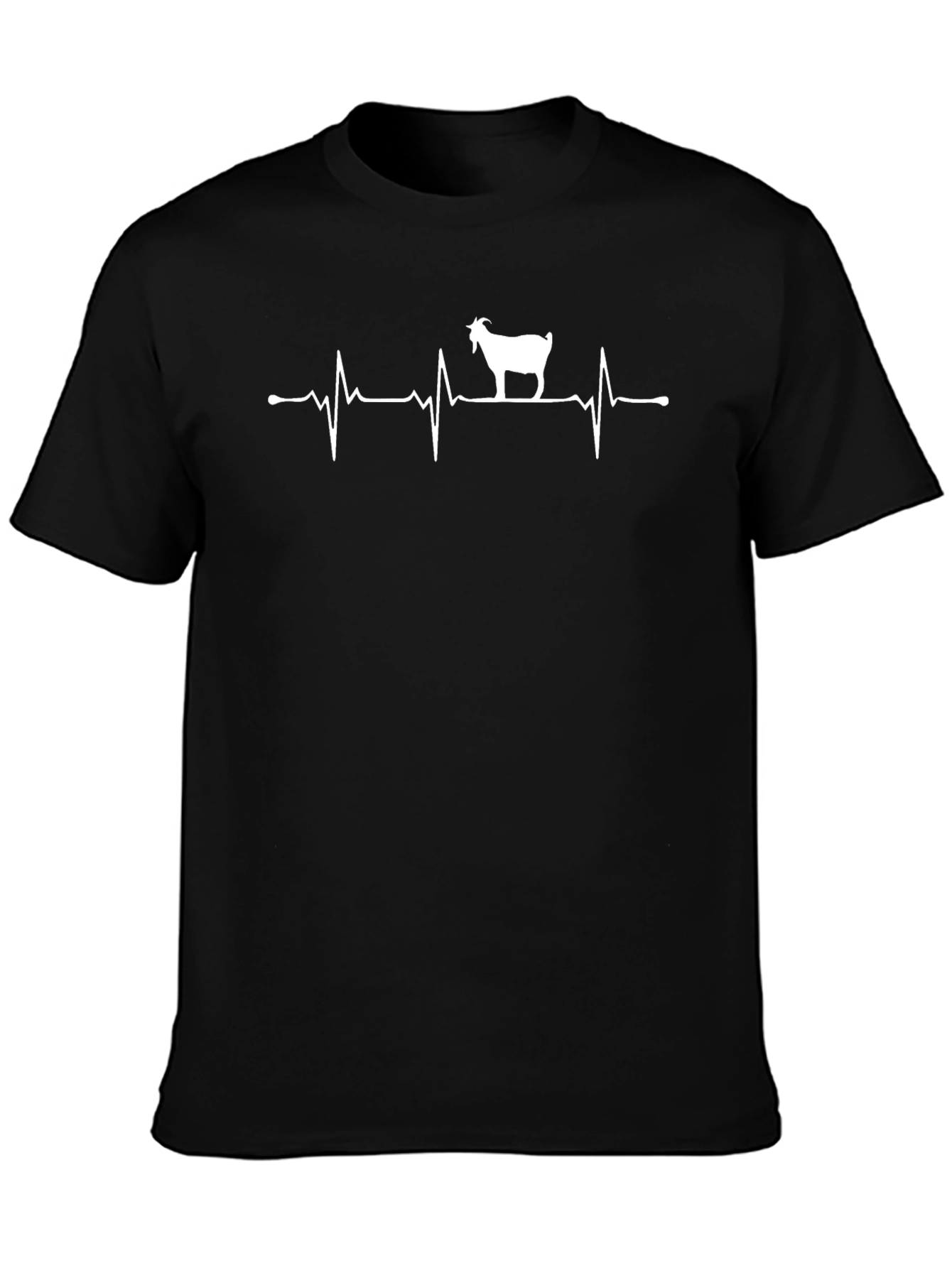 Goat Heartbeat T-Shirt - Black Cotton Tee