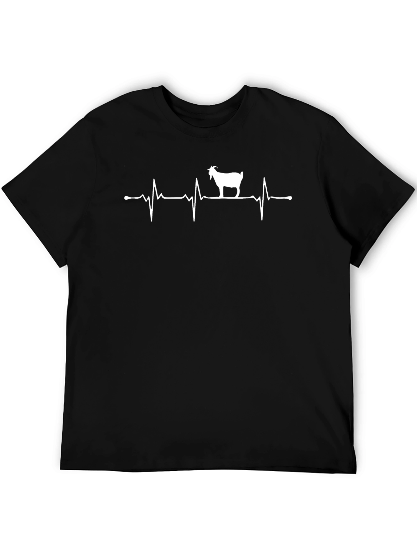 Goat Heartbeat T-Shirt - Black Cotton Tee