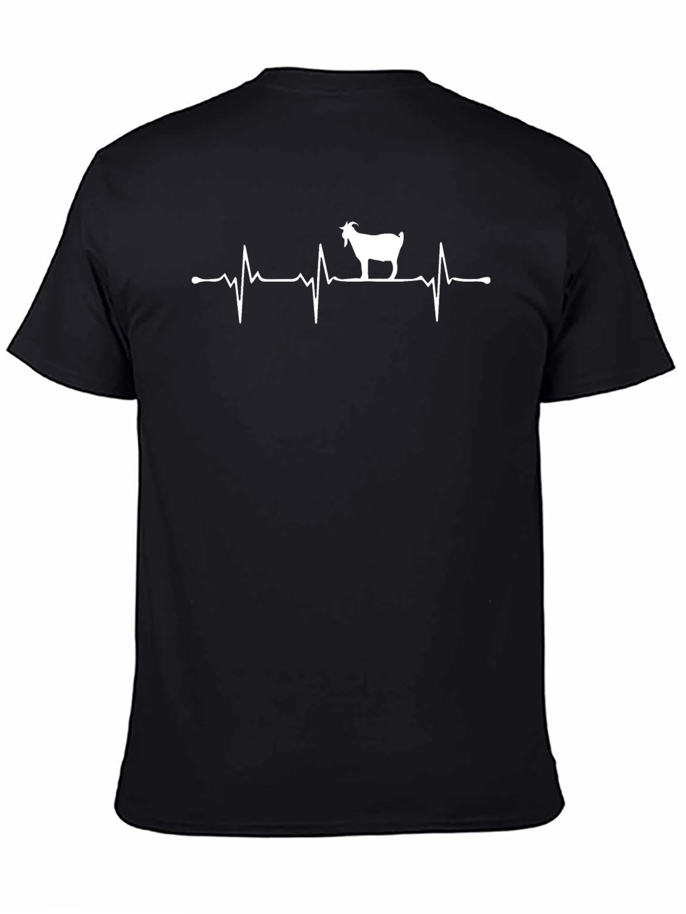 Goat Heartbeat T-Shirt - Black Cotton Tee