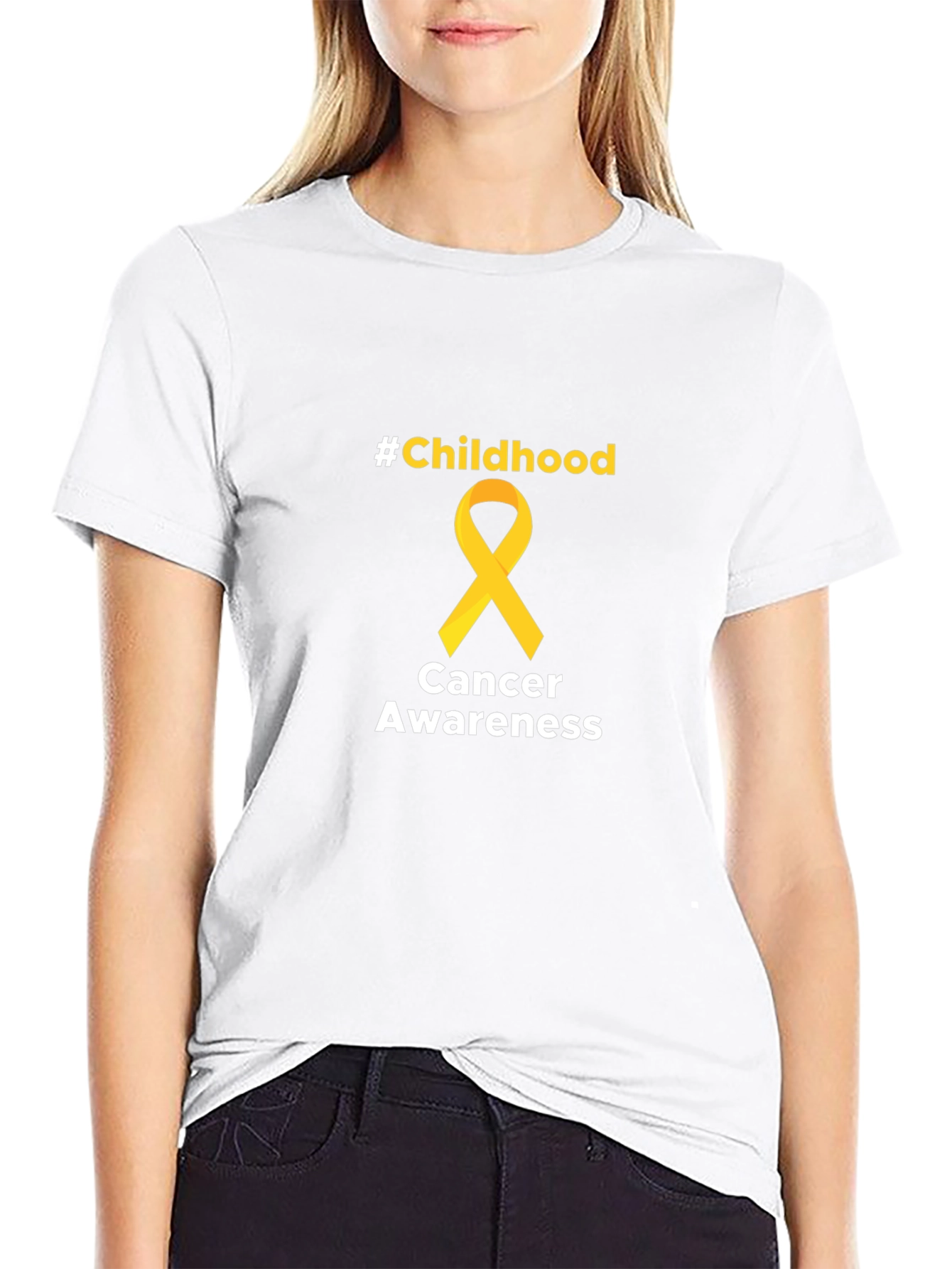 Childhood Cancer Awareness Tee - Black