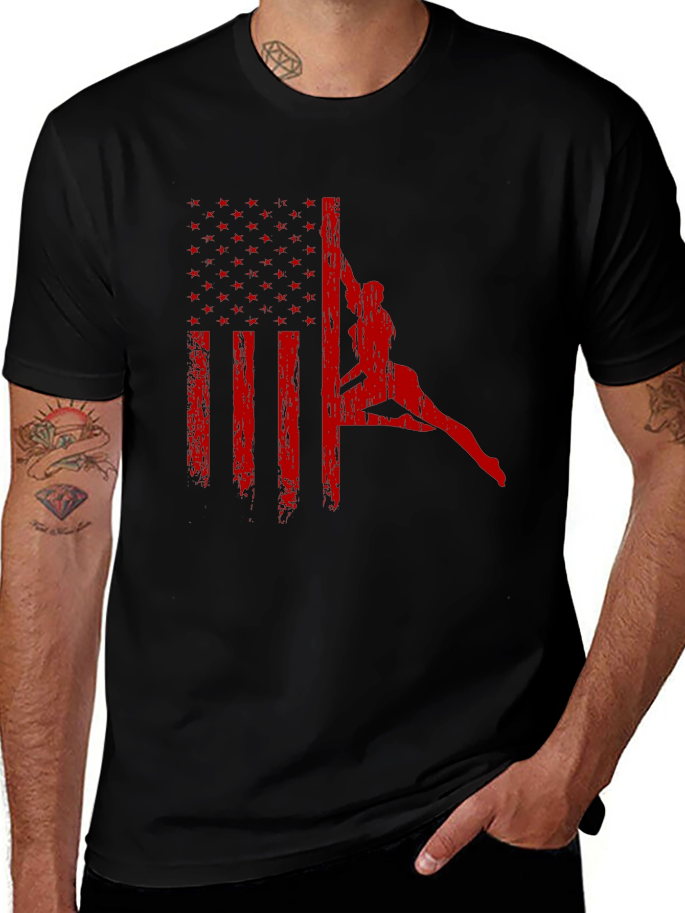 American Flag Pole Dance T-Shirt