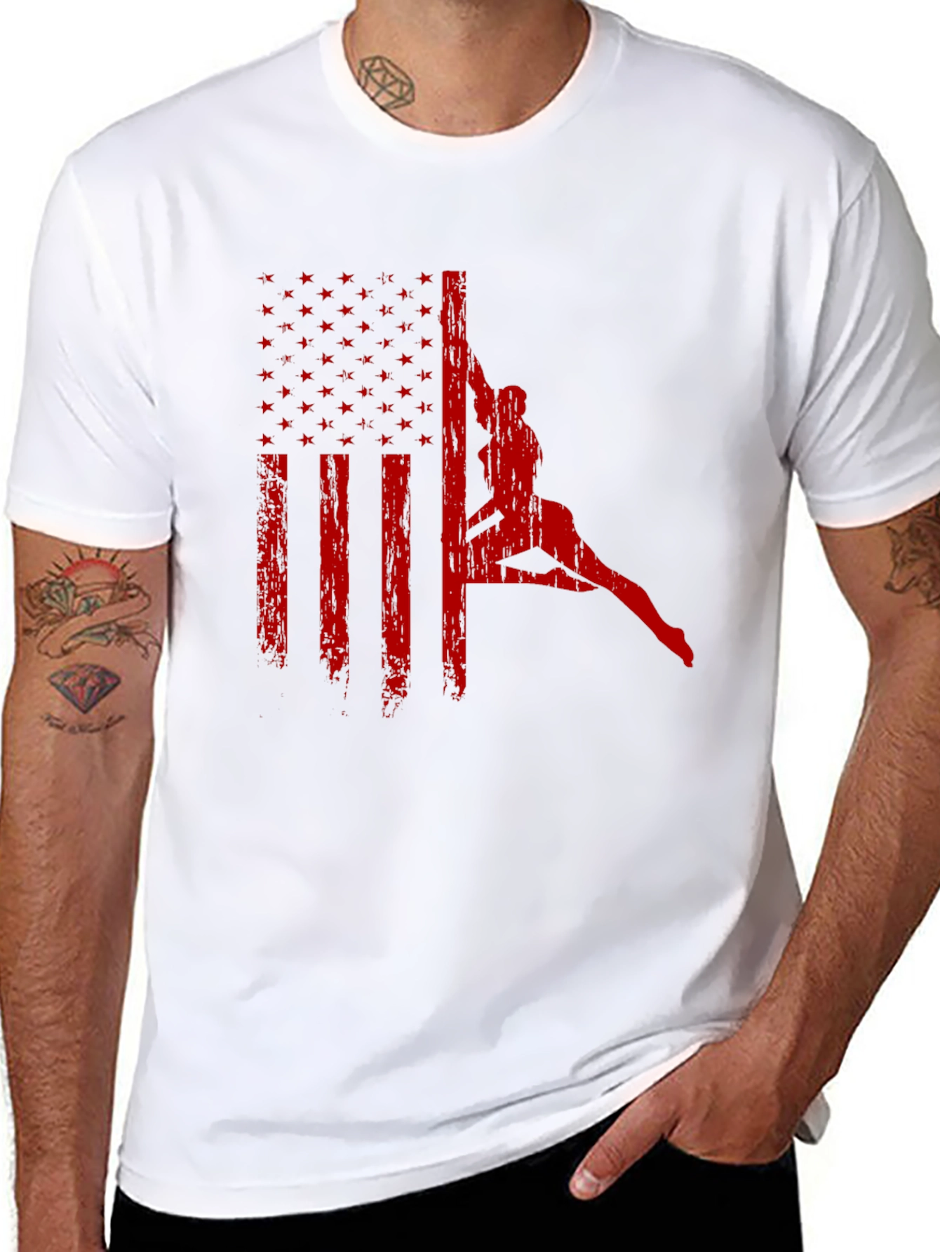 American Flag Pole Dance T-Shirt
