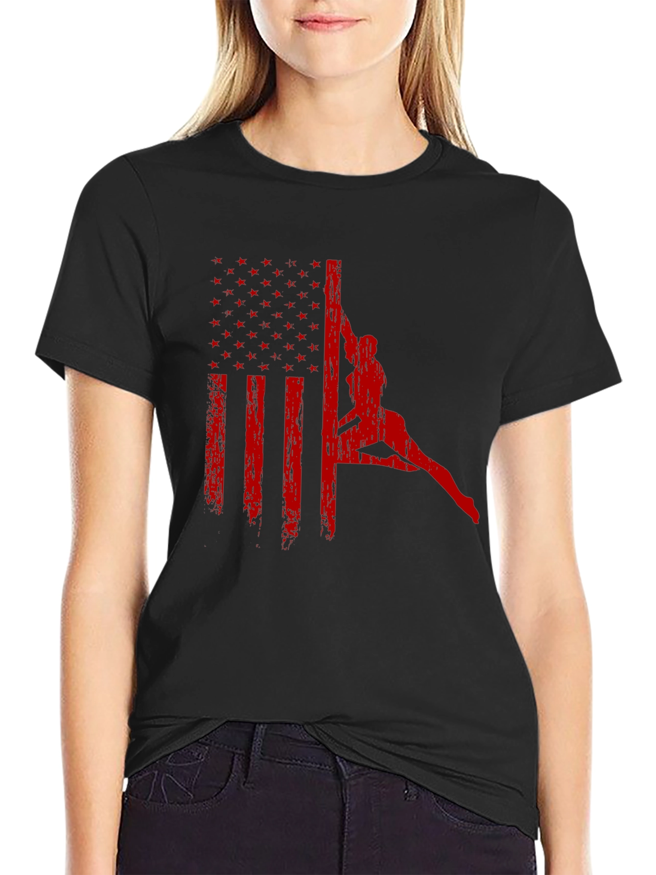 American Flag Pole Dance T-Shirt