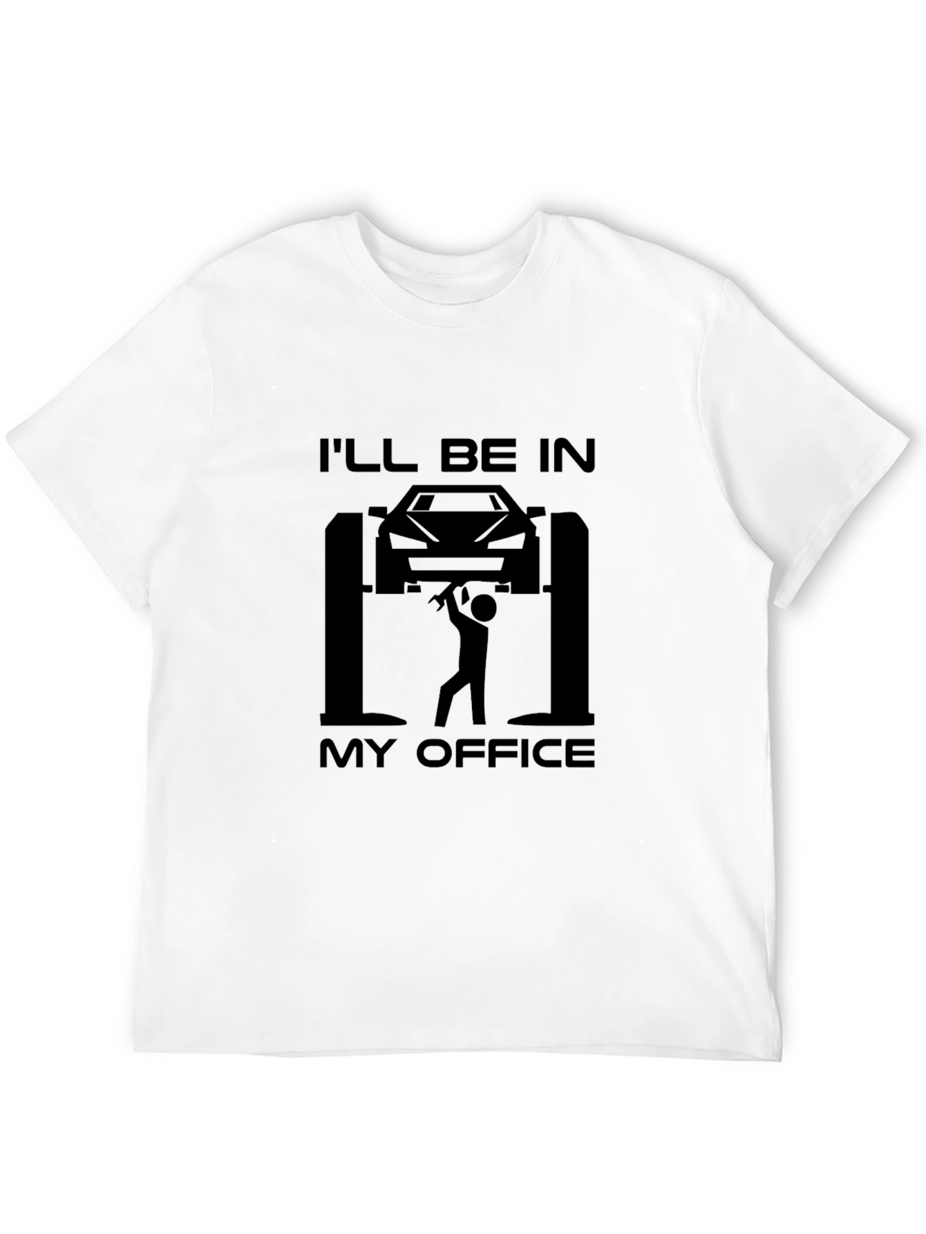 Mechanics Office T-Shirt - Car Lift Design