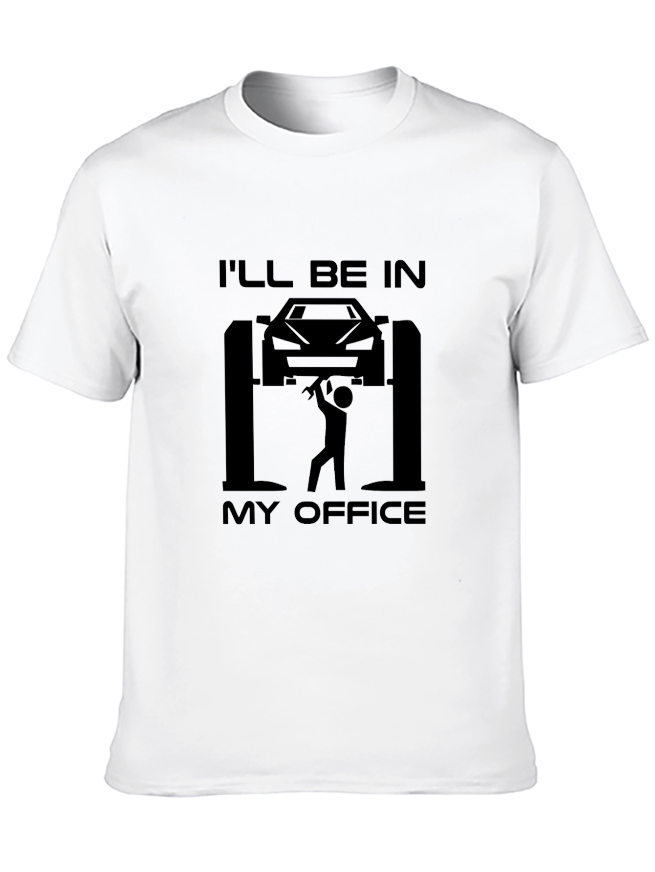 Mechanics Office T-Shirt - Car Lift Design