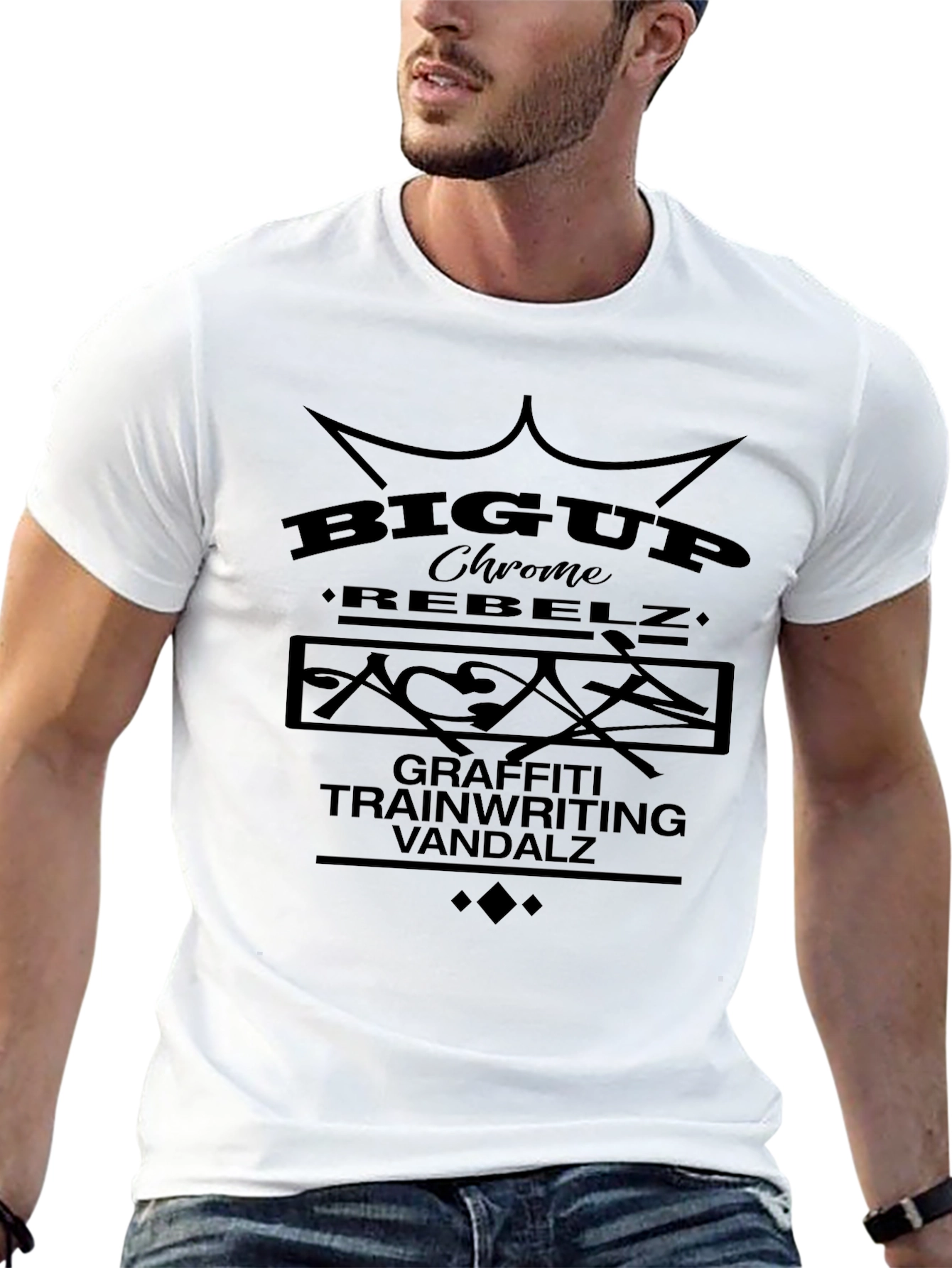 BigUp Chrome Rebelz Graffiti T-Shirt