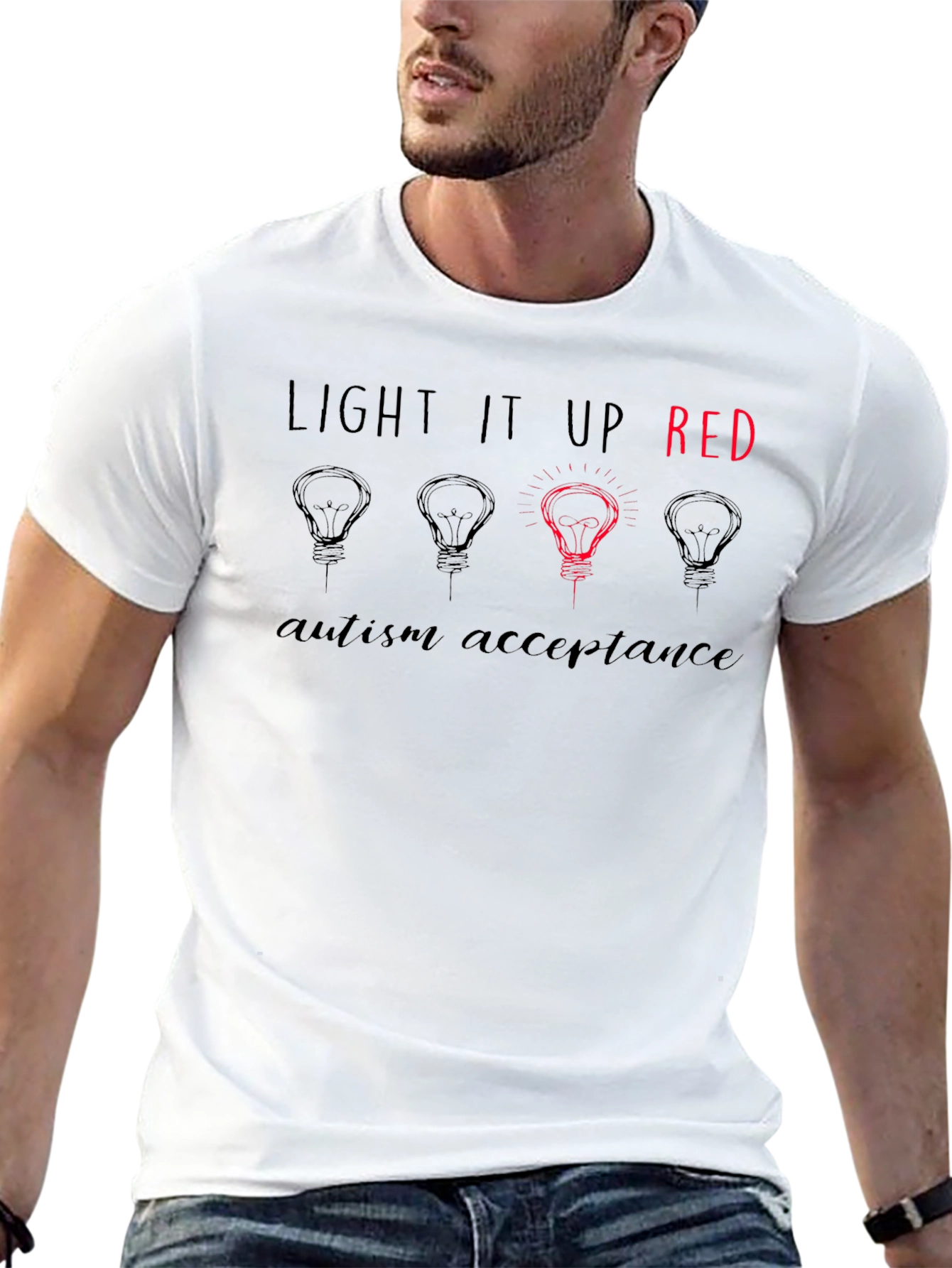 Autism Awareness Tee - Light It Up Red