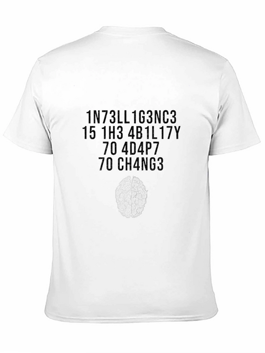 Intelligence Brain Teaser Graphic Tee - Black