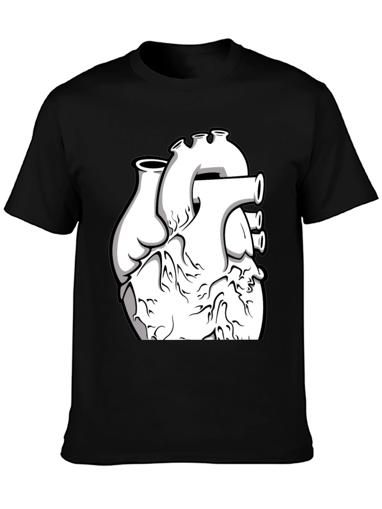 Anatomical Heart Graphic Black T-Shirt