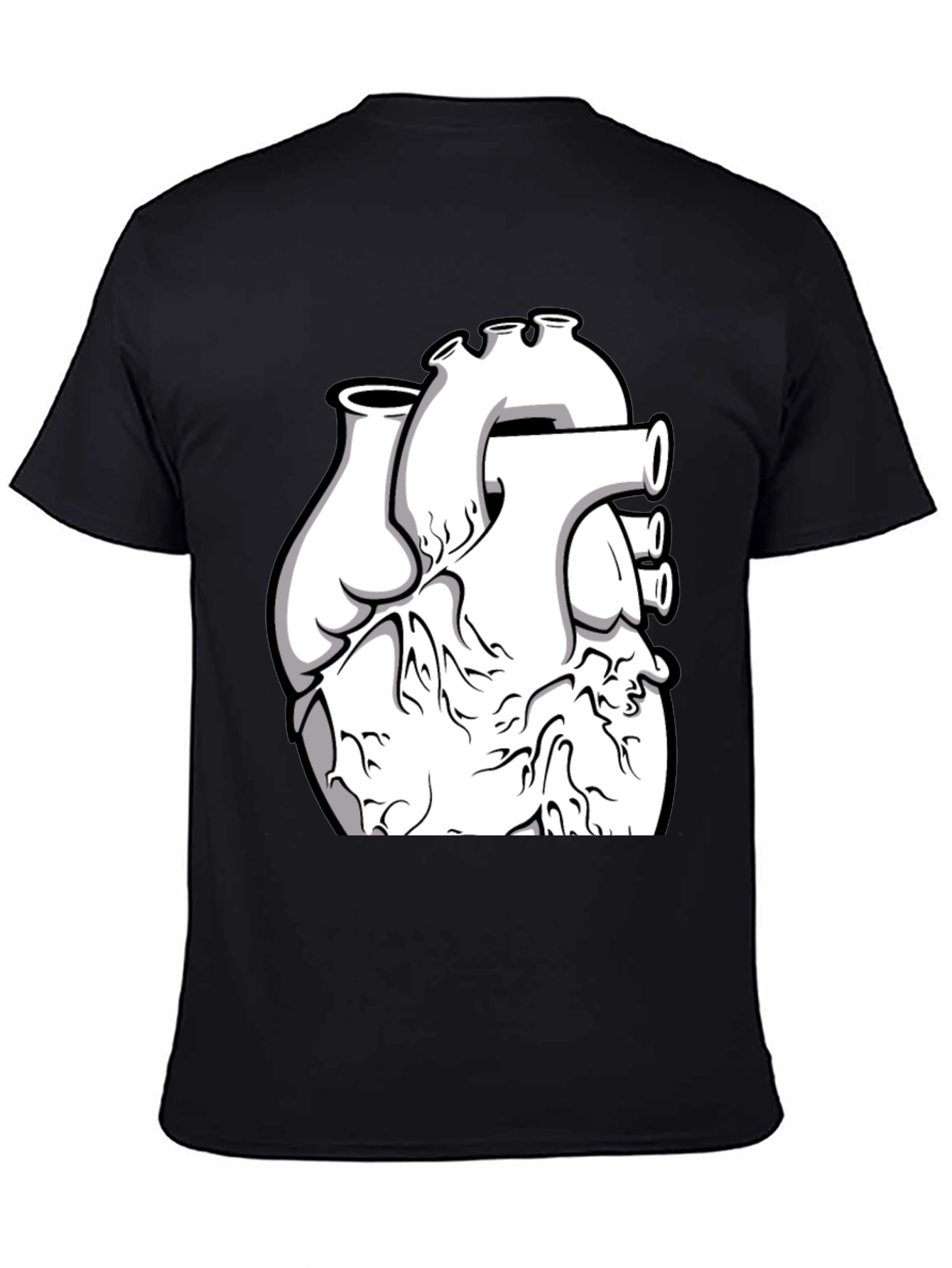 Anatomical Heart Graphic Black T-Shirt