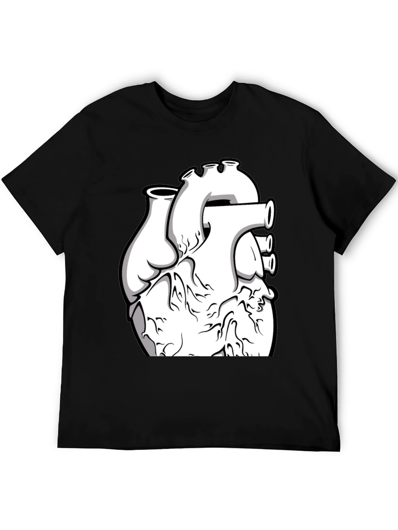 Anatomical Heart Graphic Black T-Shirt