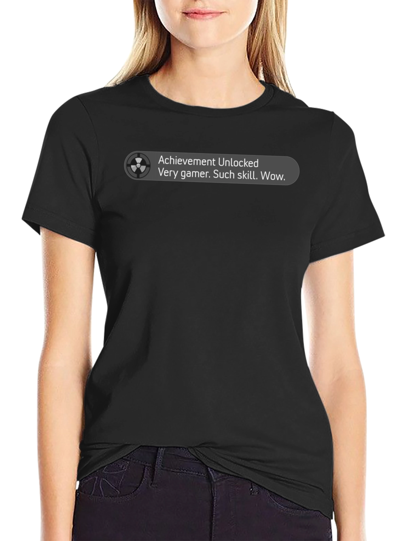 Achievement Unlocked Gamer T-Shirt - Very Gamer Such Skill