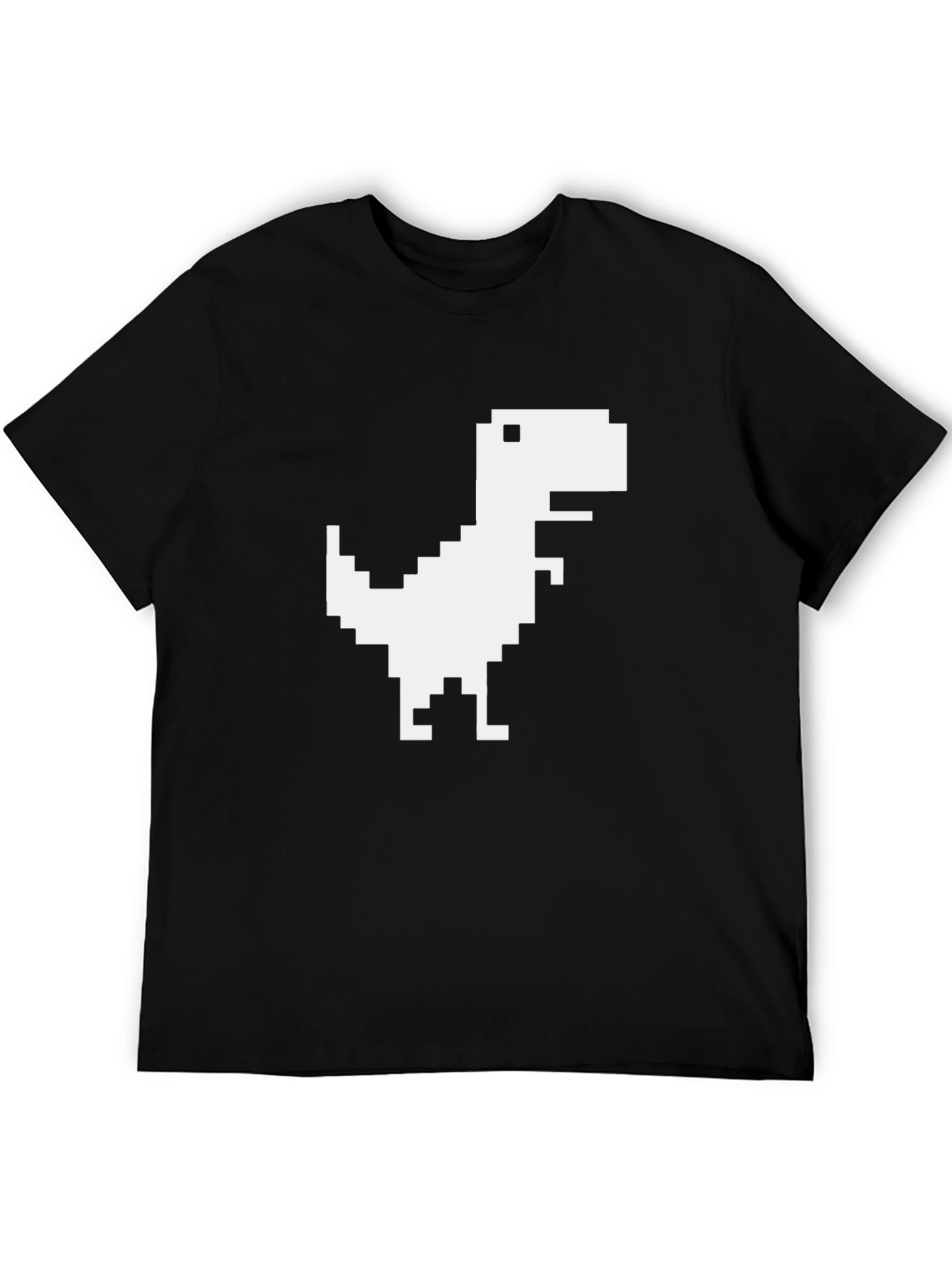 Pixel Dinosaur Black T-Shirt