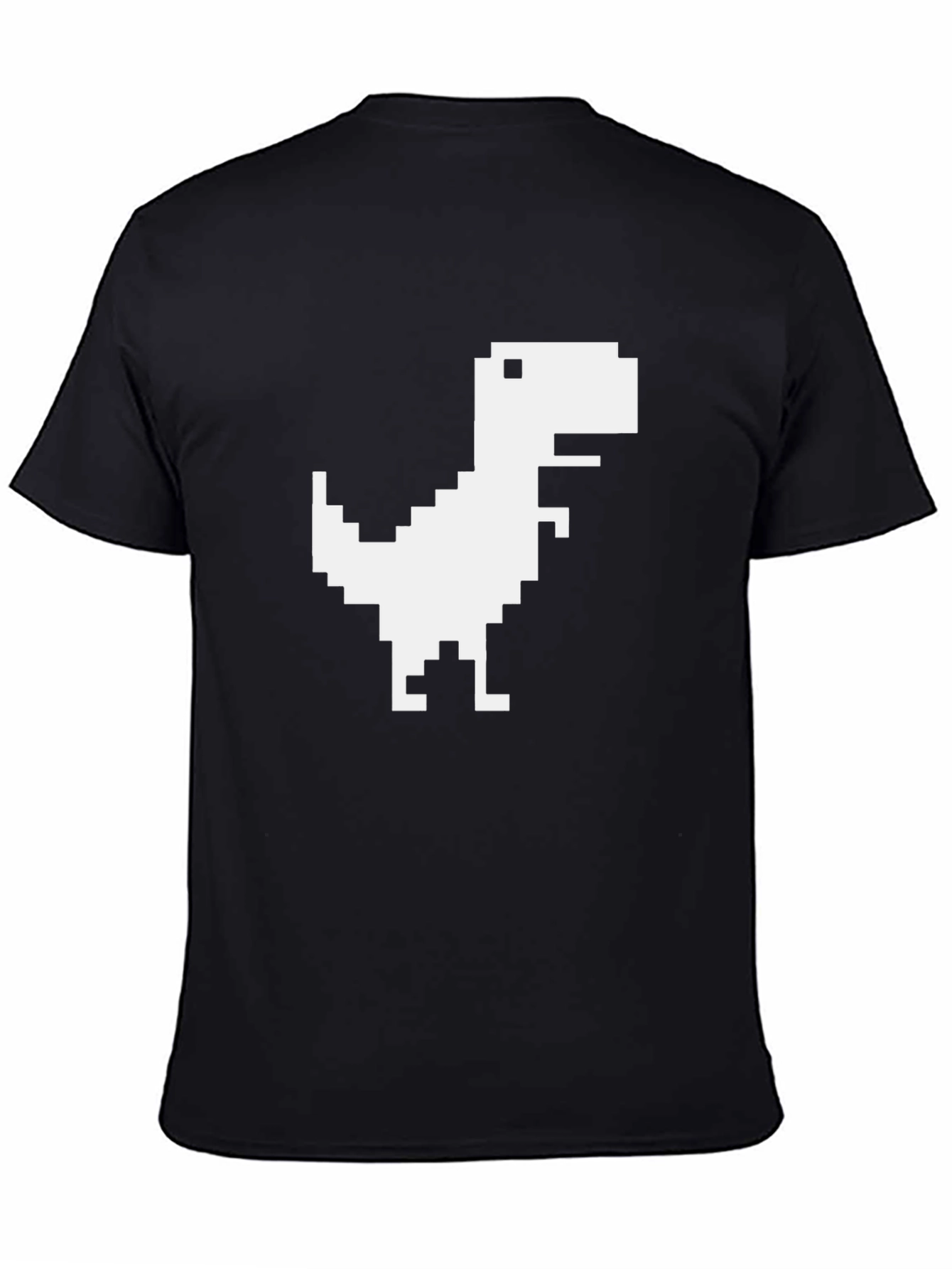 Pixel Dinosaur Black T-Shirt