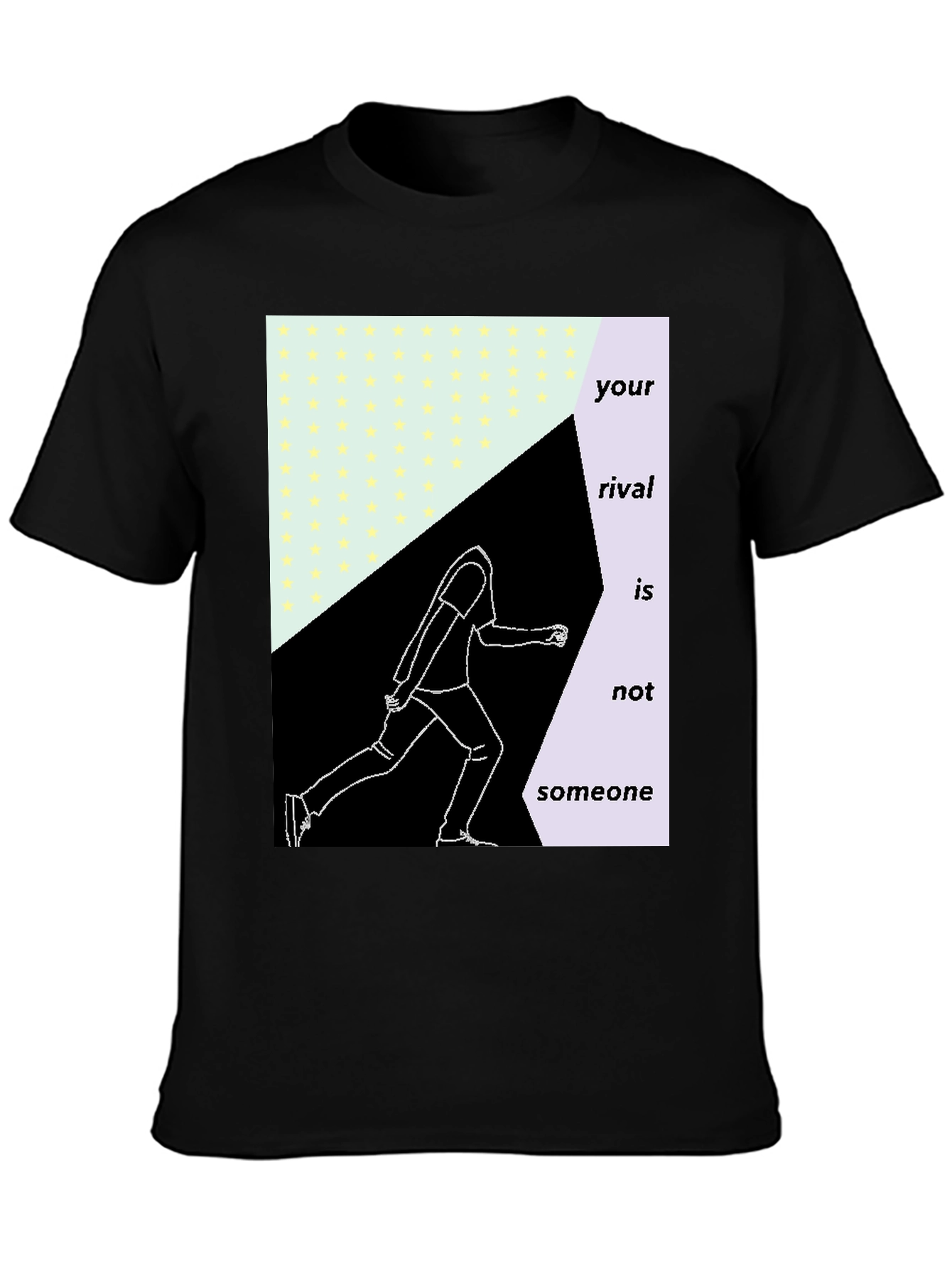 Abstract Runner Graphic Tee - Motivational Sportswear