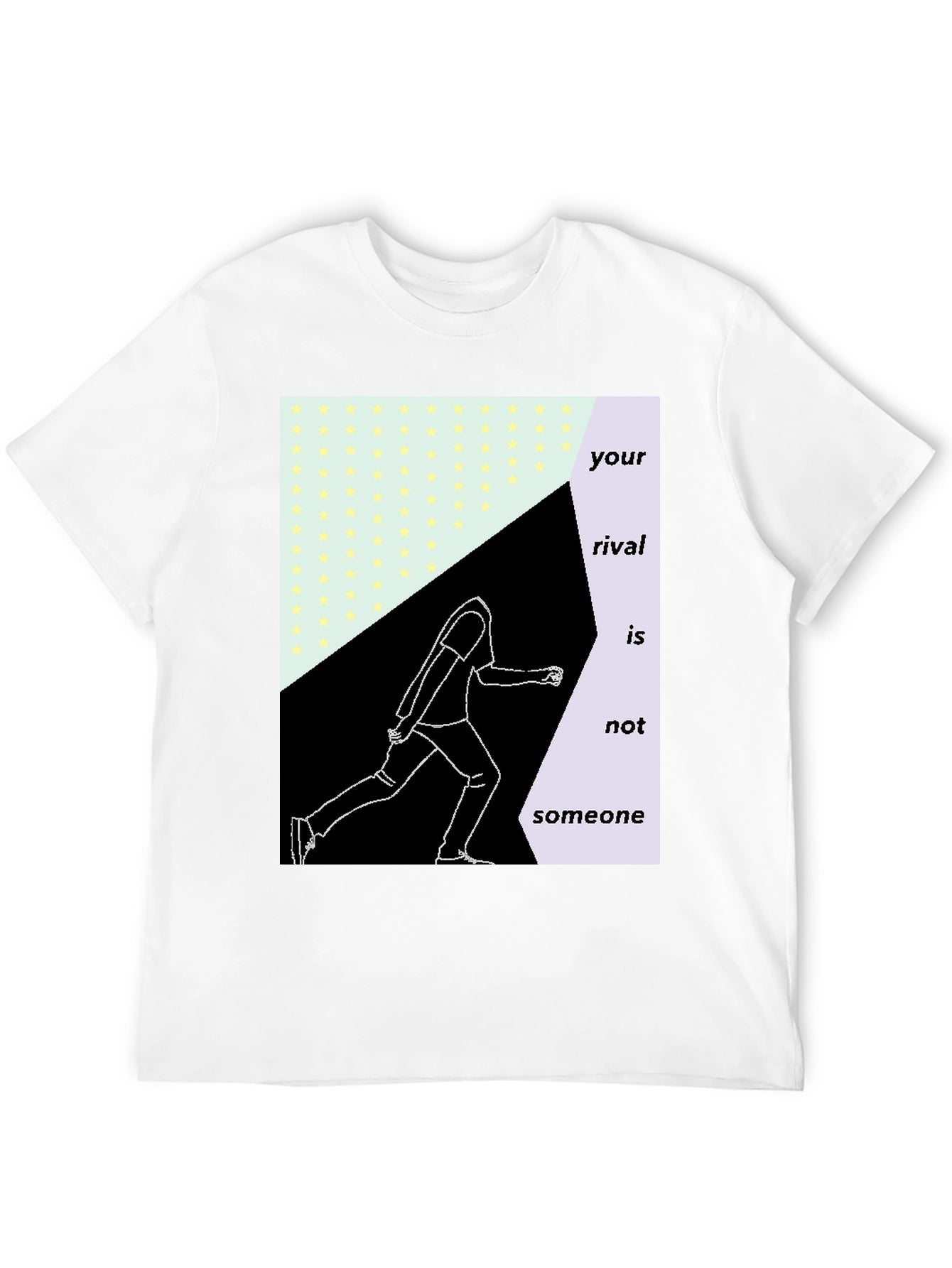 Abstract Runner Graphic Tee - Motivational Sportswear
