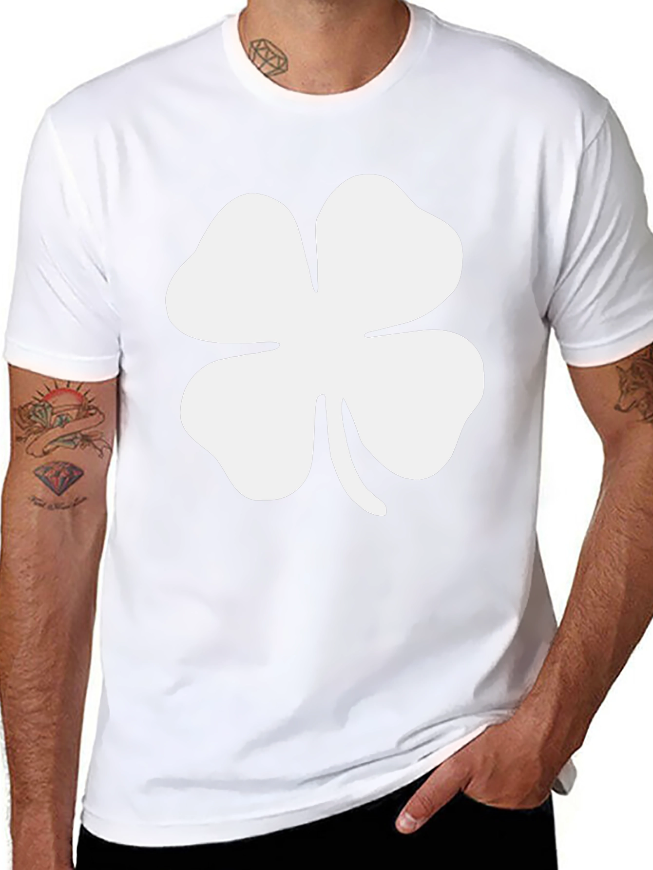 Shamrock T-Shirt - Lucky Four Leaf Clover Tee