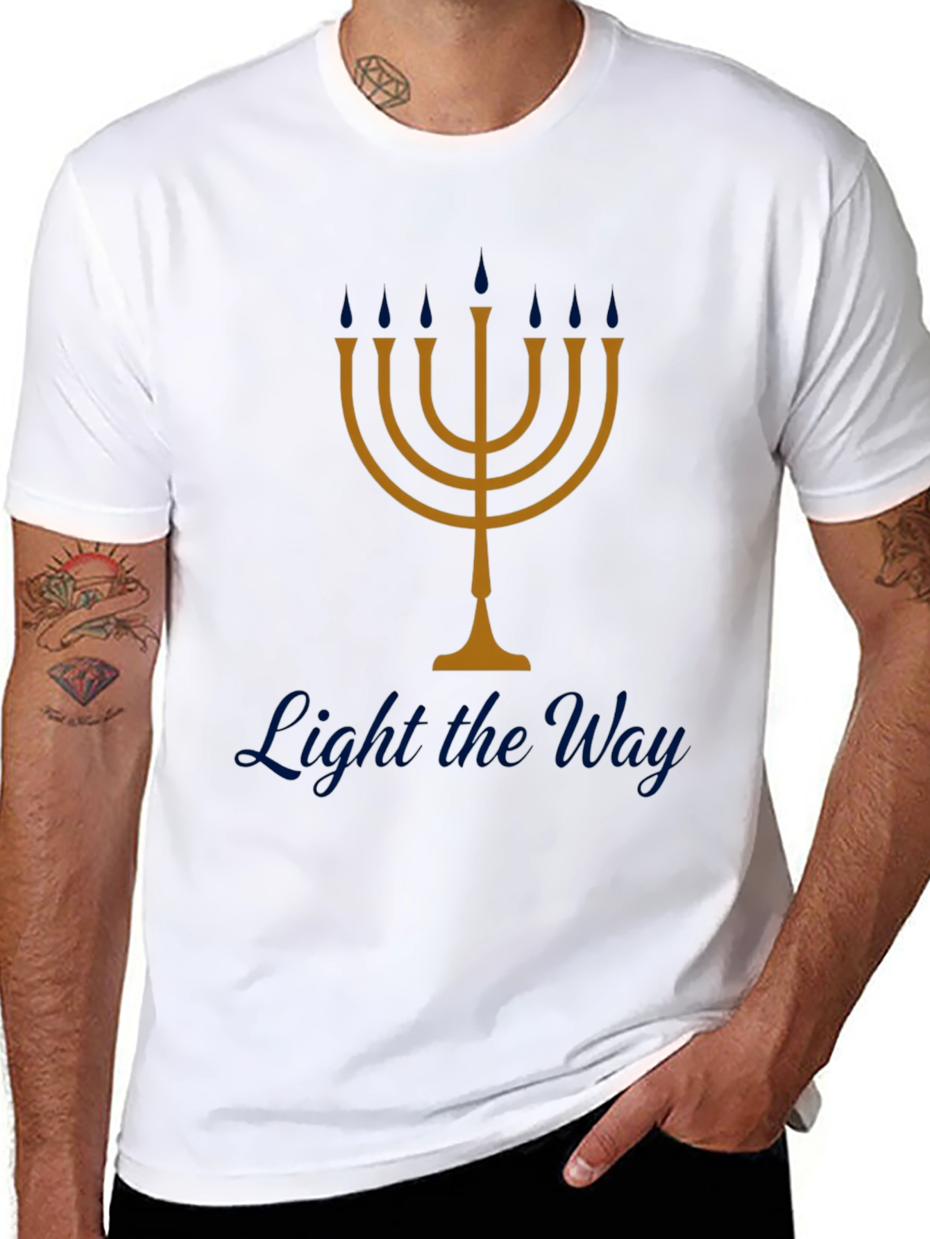 Menorah T-Shirt - Light the Way