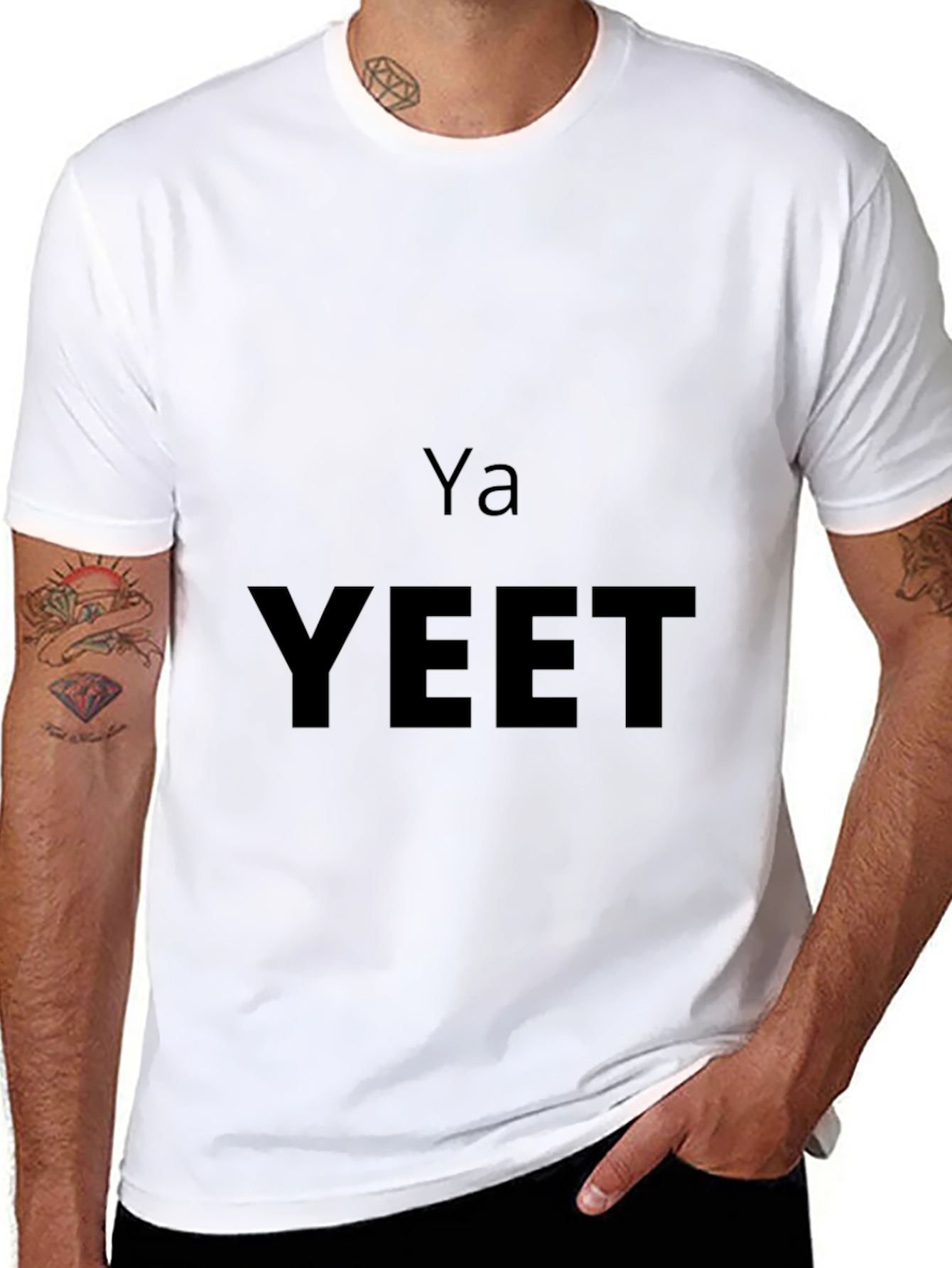 Ya YEET Black Graphic T-Shirt