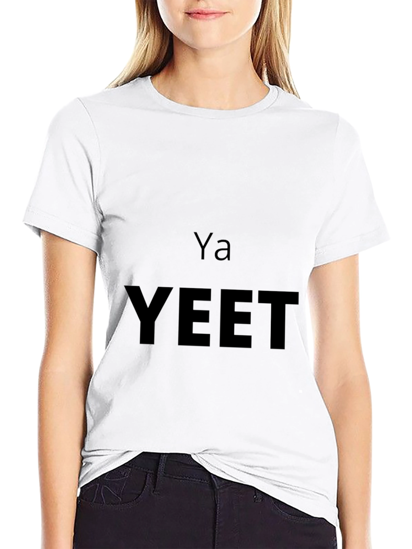 Ya YEET Black Graphic T-Shirt