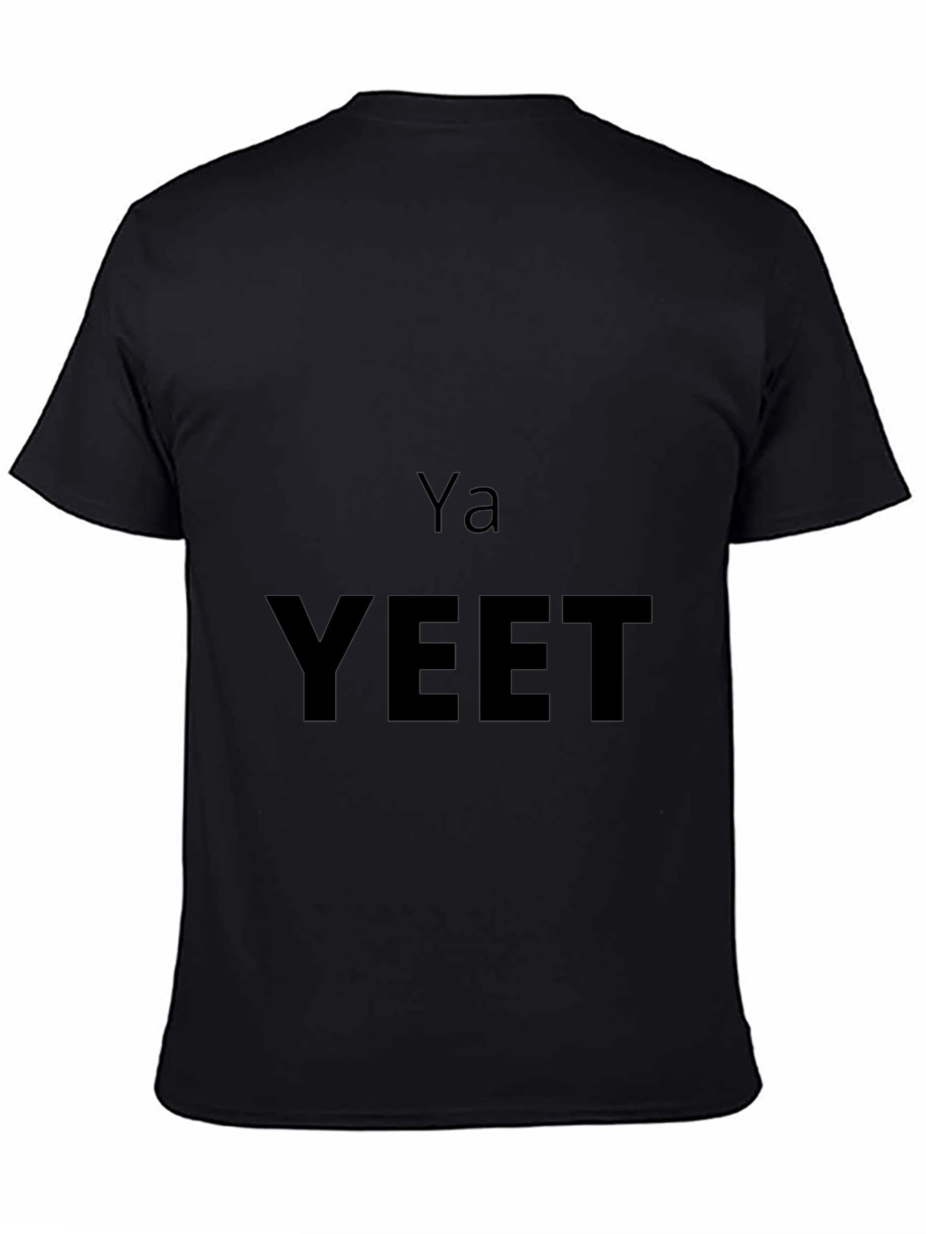 Ya YEET Black Graphic T-Shirt