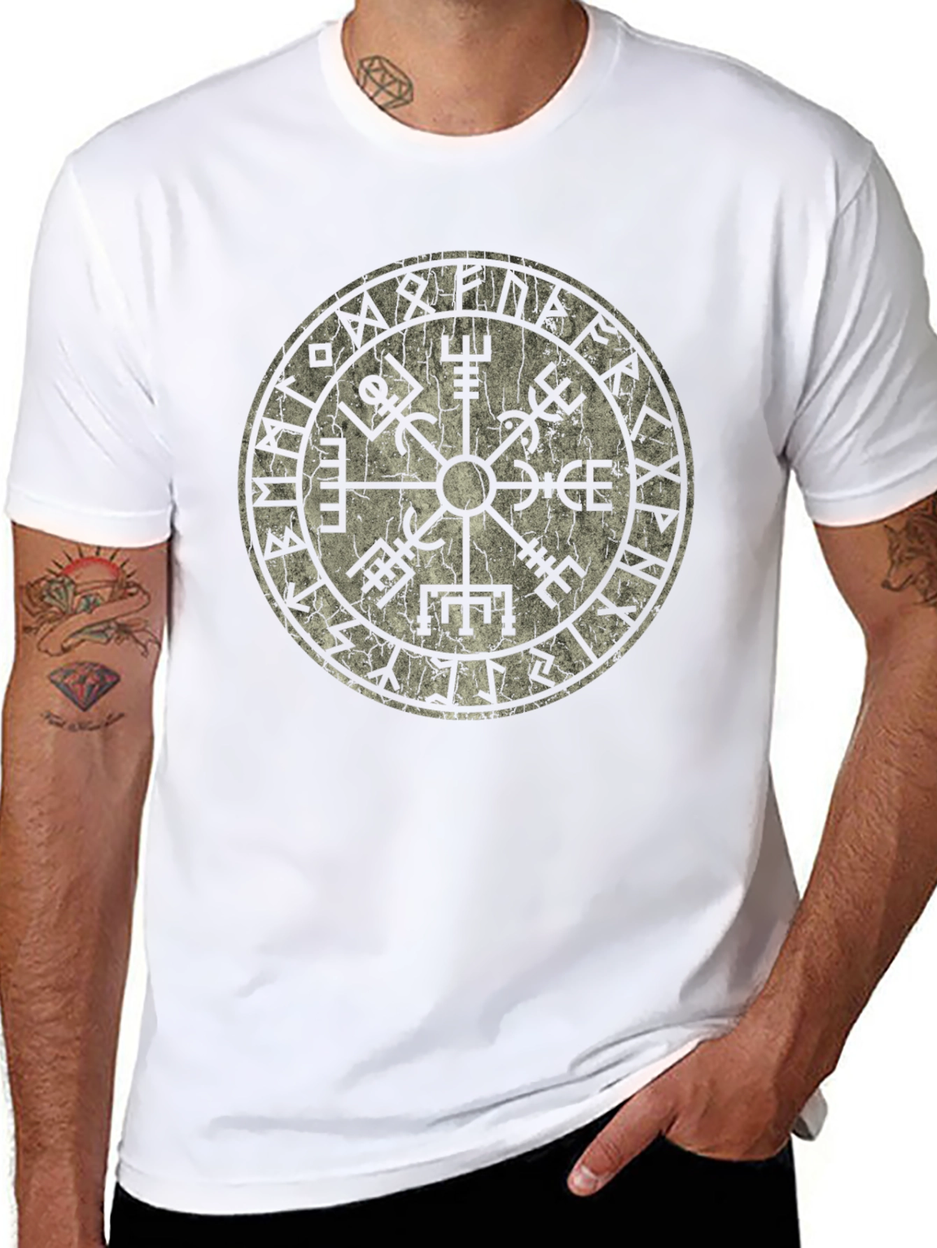 Vegvisir Compass Viking Runes T-Shirt