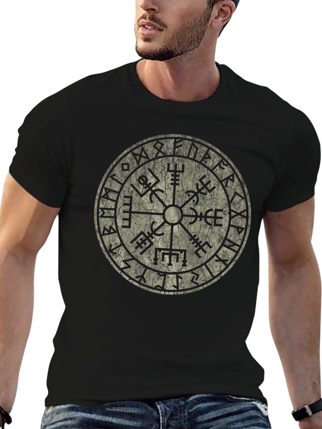 Vegvisir Compass Viking Runes T-Shirt