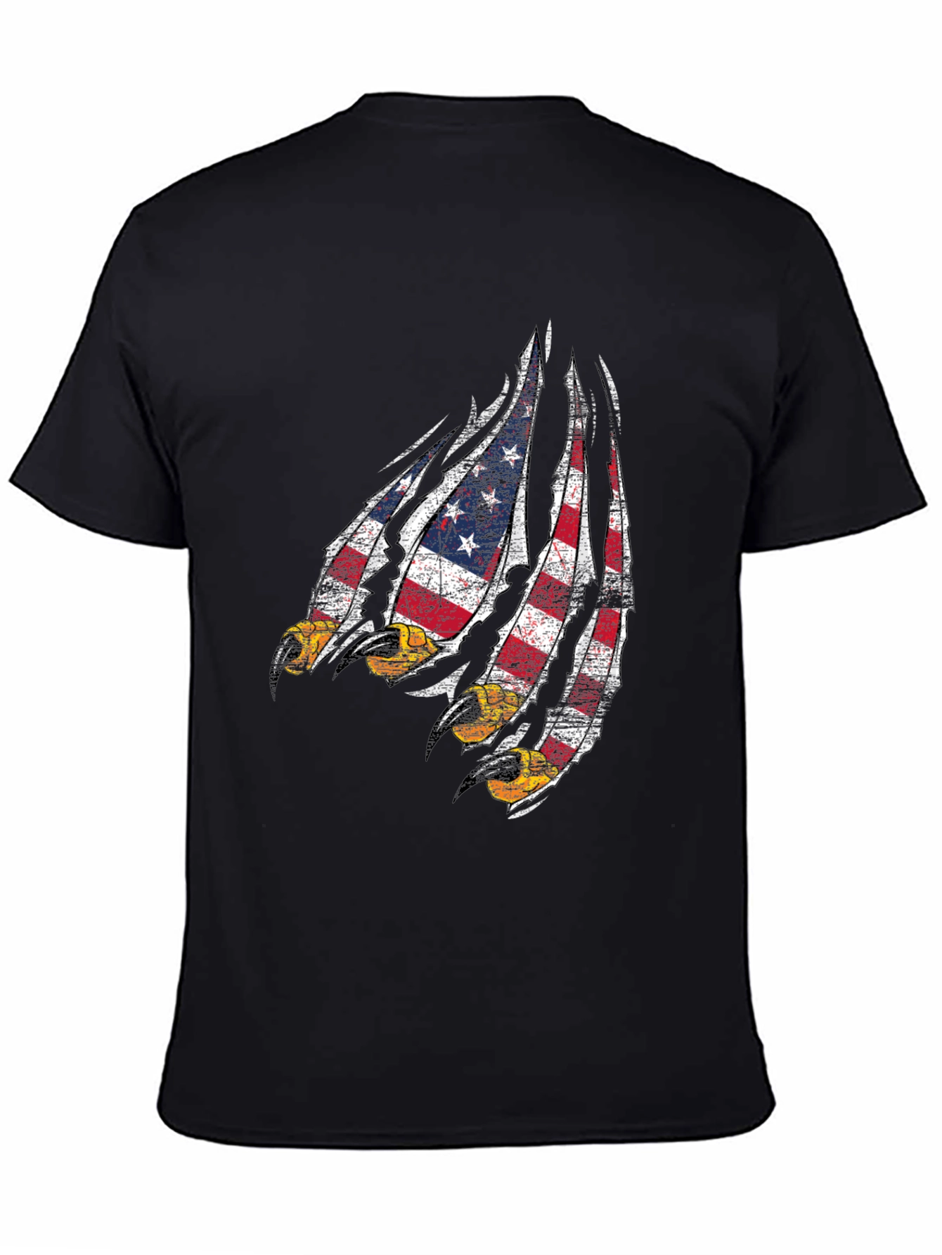 USA Flag Eagle Claw Graphic T-Shirt