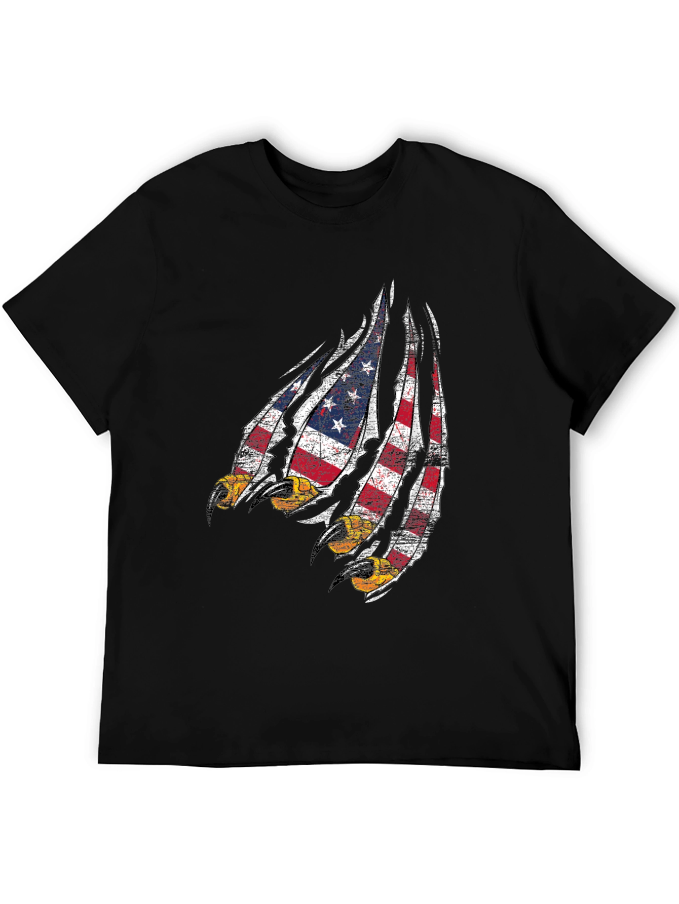 USA Flag Eagle Claw Graphic T-Shirt