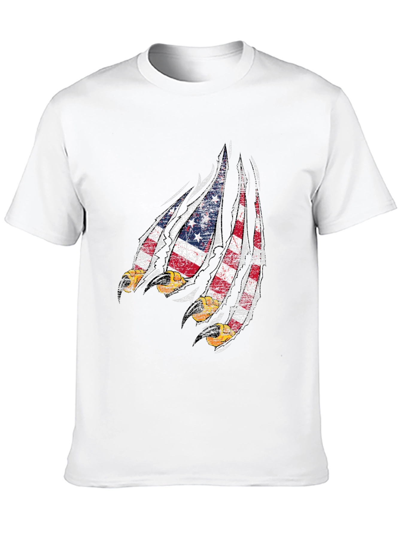 USA Flag Eagle Claw Graphic T-Shirt