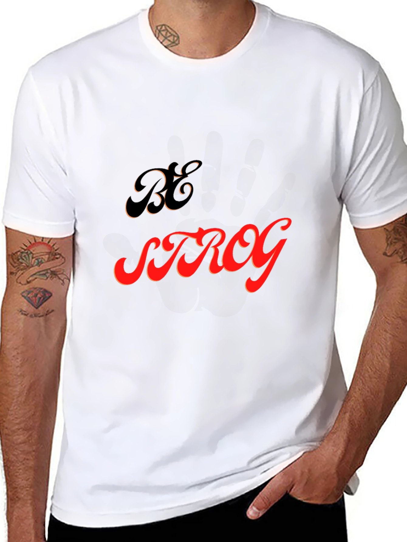 Be Strong Graphic Tee - Mens Black T-Shirt
