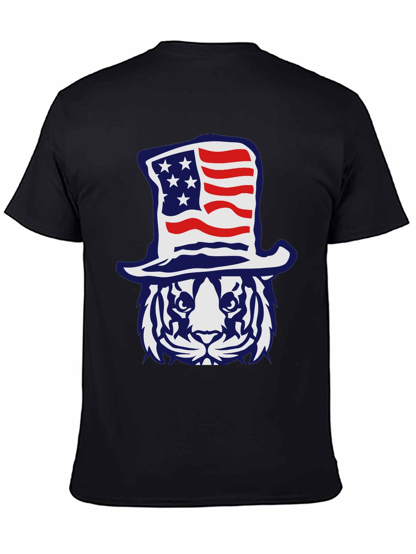Patriotic Tiger Graphic T-Shirt