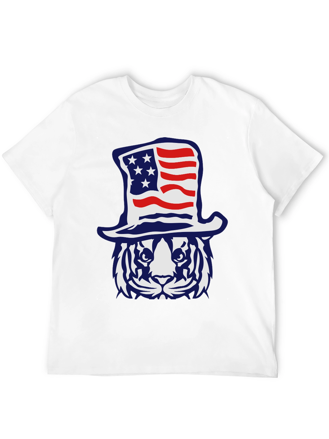 Patriotic Tiger Graphic T-Shirt