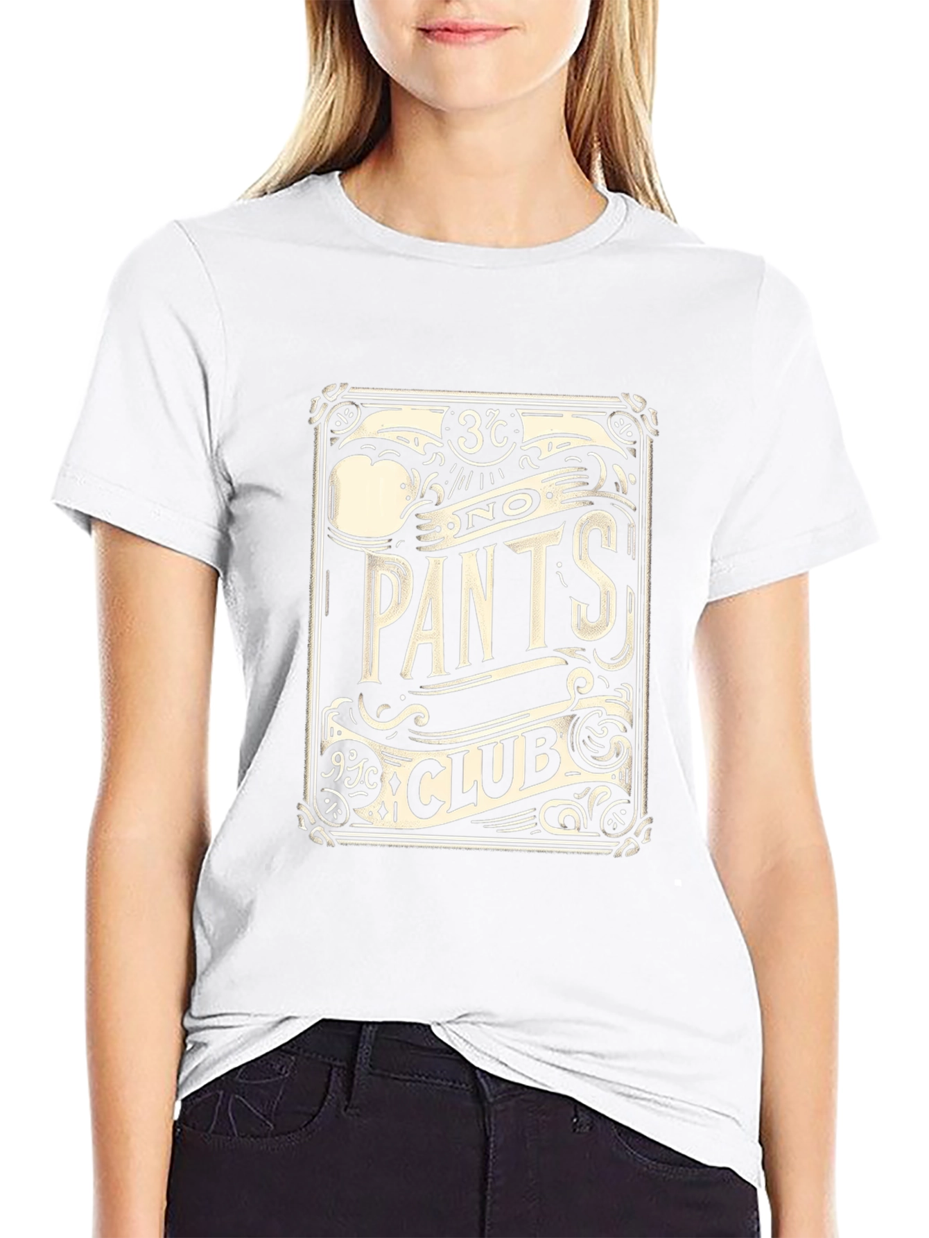 No Pants Club Black T-Shirt - Novelty Design