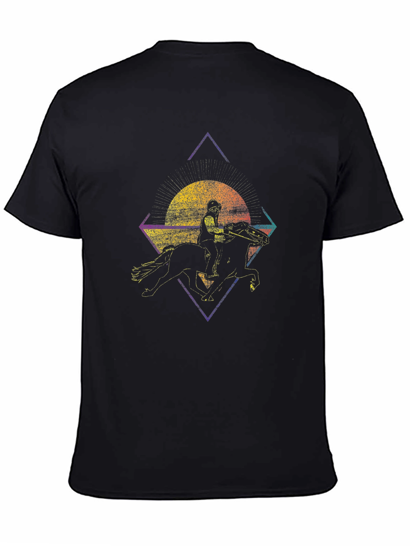 Retro Horse Rider Graphic T-Shirt