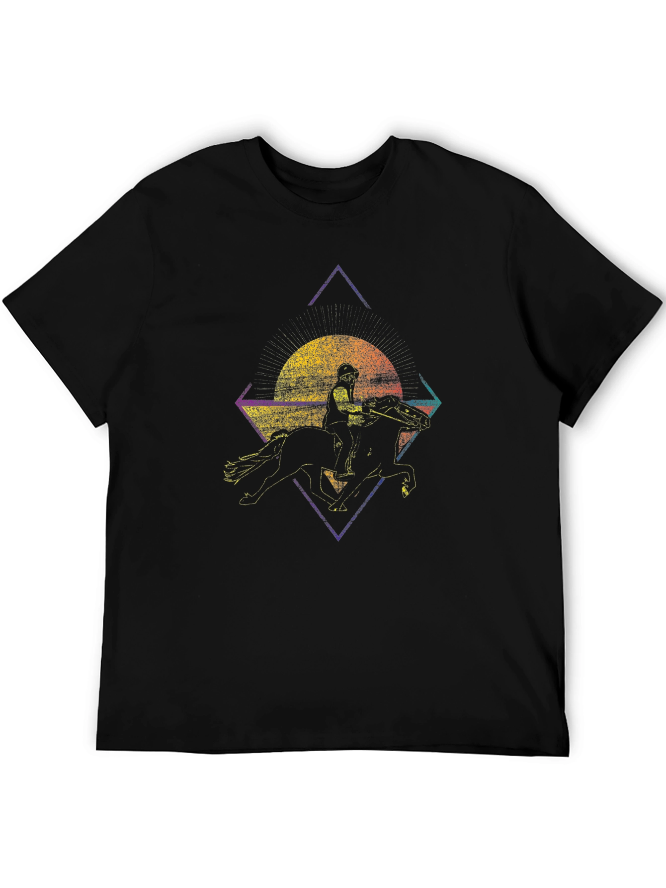 Retro Horse Rider Graphic T-Shirt